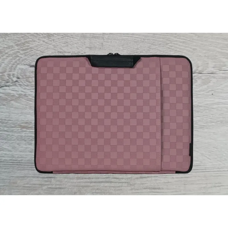 GENERICO - FUNDA PARA LAPTOP DE 15 PULGADAS DISEÑO ROSA CON DOBLE CIERRE