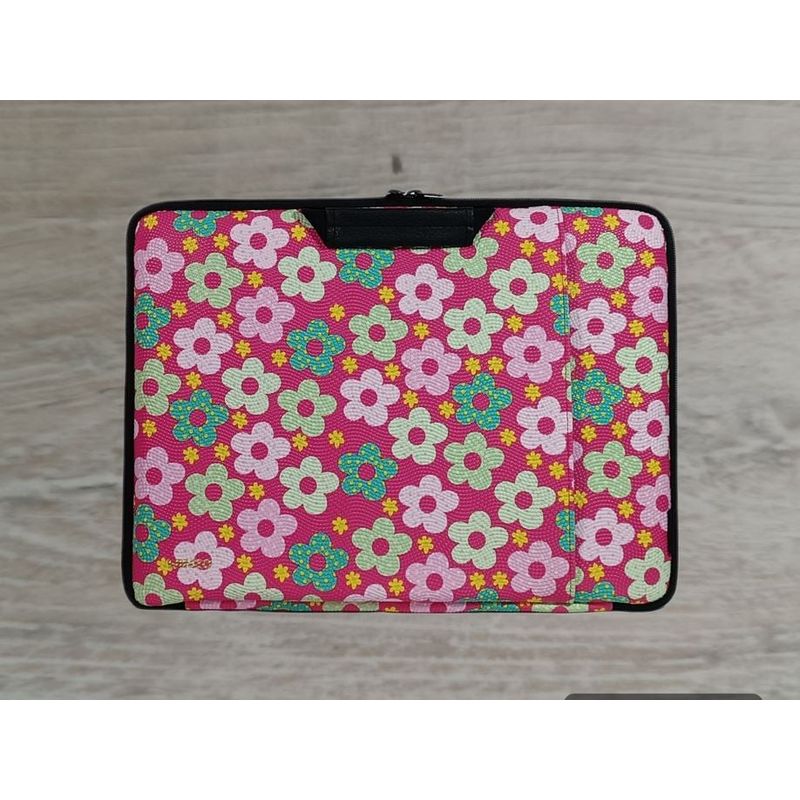 GENERICO - FUNDA PARA LAPTOP DE 15 PULGADAS DISEÑO FLORES CON DOBLE CIERRE