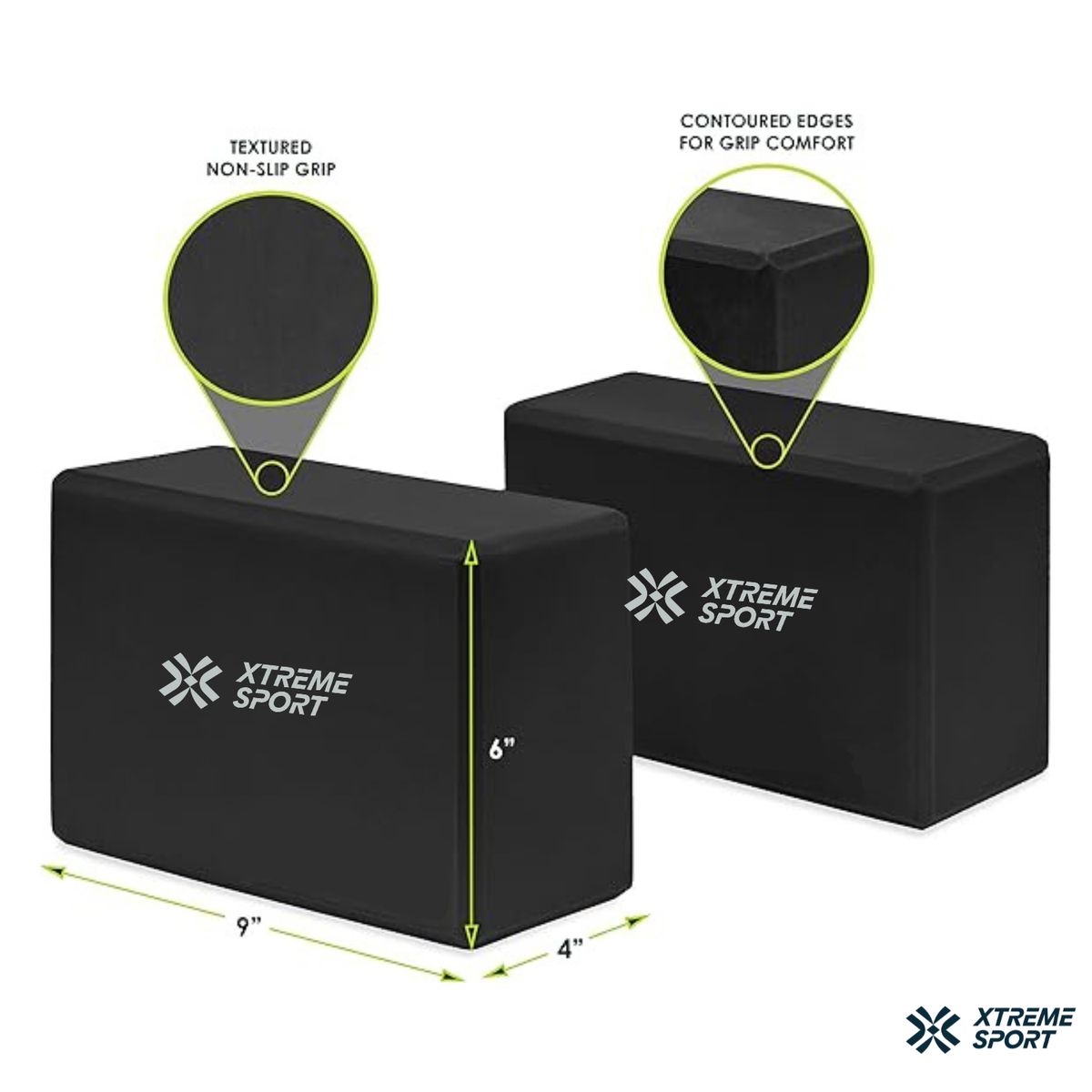 XTREME SPORT - Bloque de Yoga y Pilates de apoyo 2  Piezas