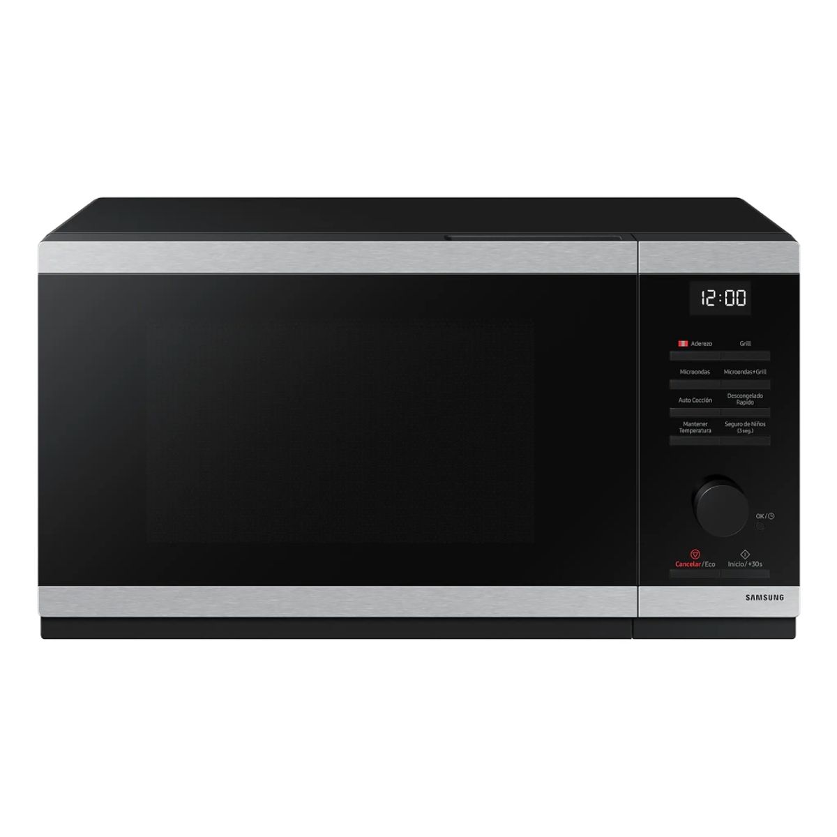 SAMSUNG - Horno Microondas Samsung MG23DG4524ATPE 23L Negro Acero Inox con Grill