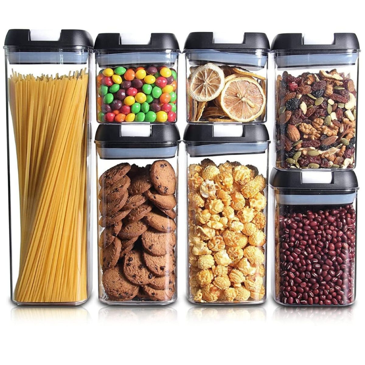 PENTHA - Set De 7 Frascos Envases Herméticos Táper De Cocina Con Tapa