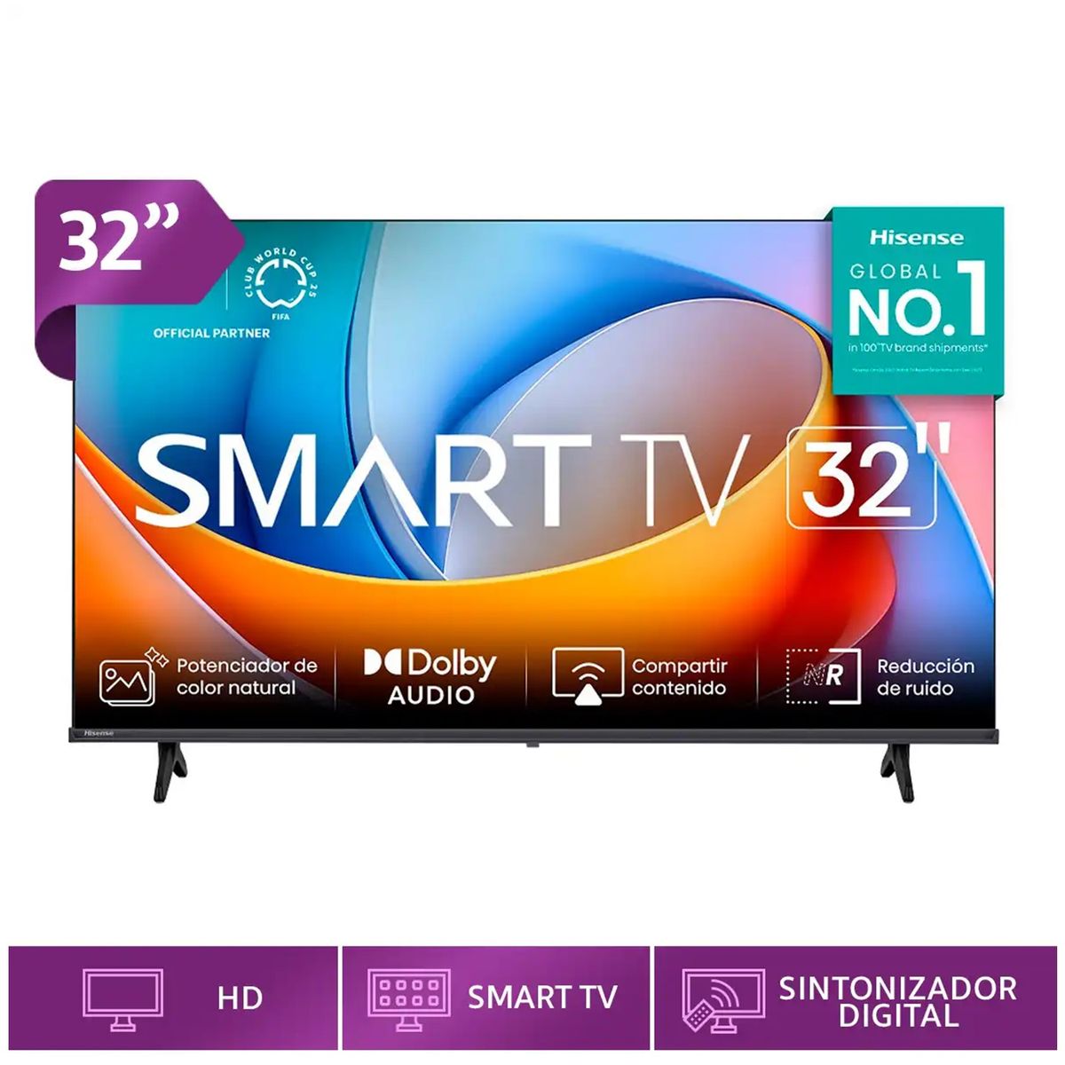 HISENSE - Televisor HISENSE 32” HD Smart TV VIDAA 32A4k