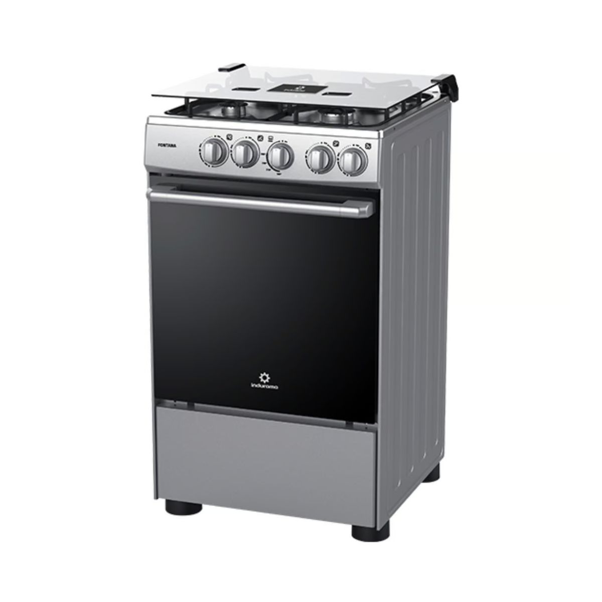 INDURAMA - Cocina Indurama a Gas Fontana de 4 Hornillas - Gris