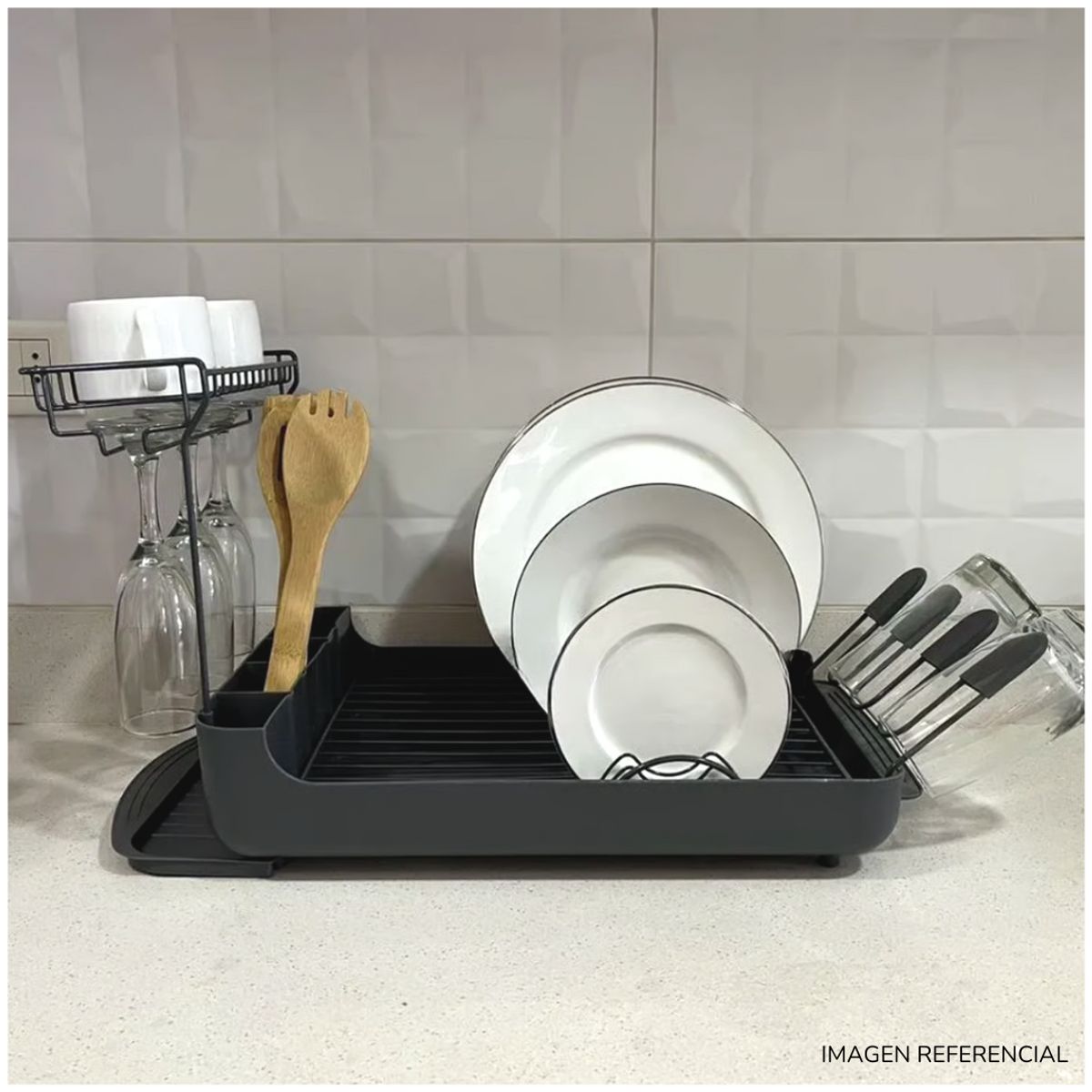 INSPIRA MARKET - Escurridor de platos y copas elegante