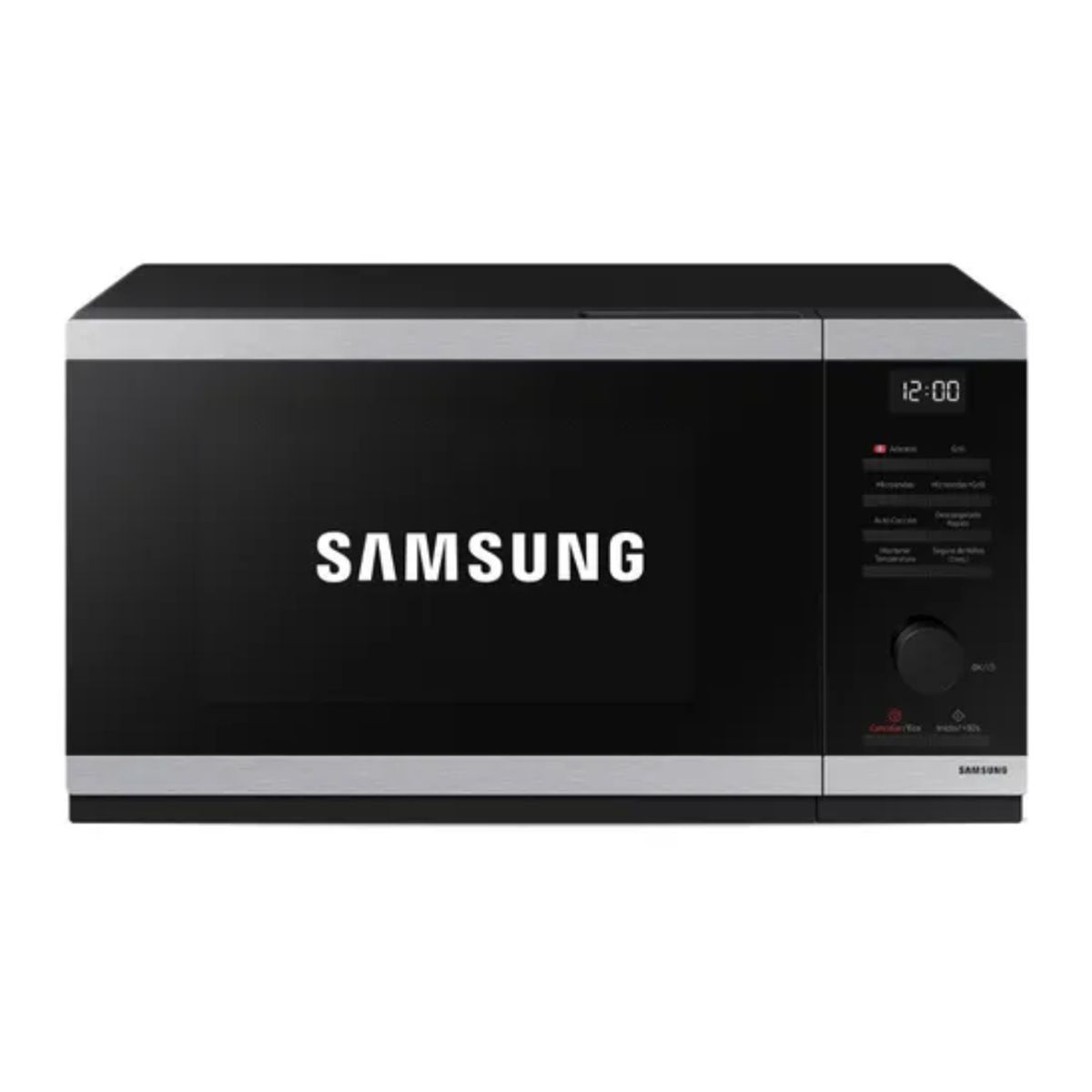 SAMSUNG - Microondas Samsung MG23DG4524ATPE 23L Acero Inoxidable Grill Negro