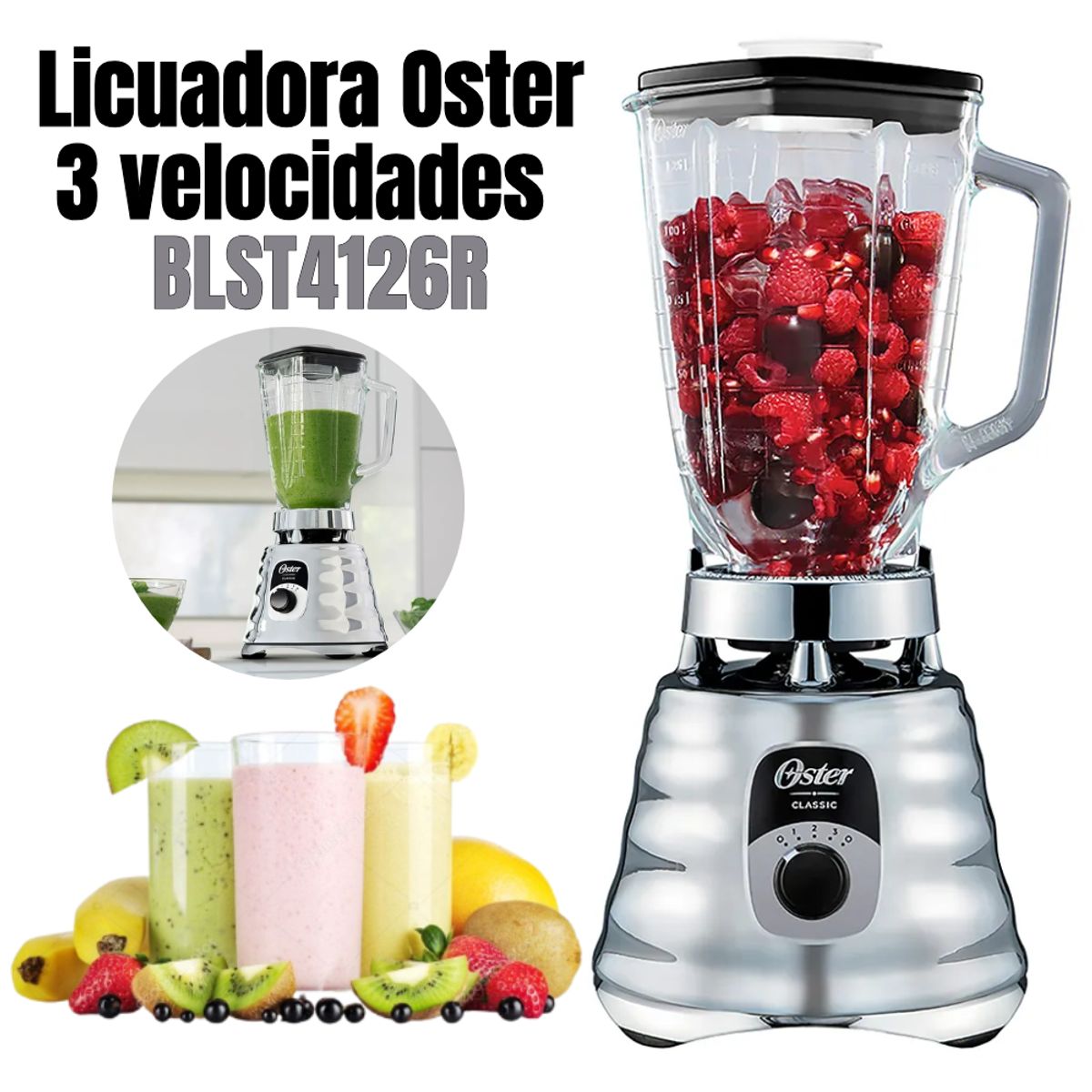 OSTER - Licuadora Clásica Oster de 3 velocidades BLST4655 053