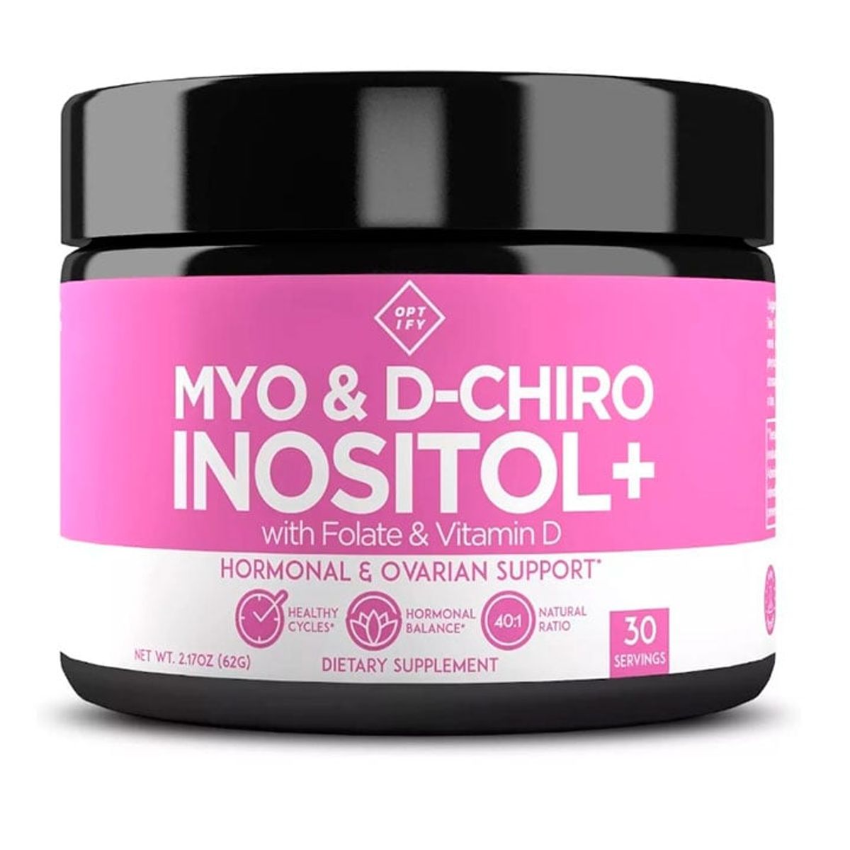 GENERICO - Myo & D-chiro Inositol + Folato y Vit D – Polvo 62 g - Optify