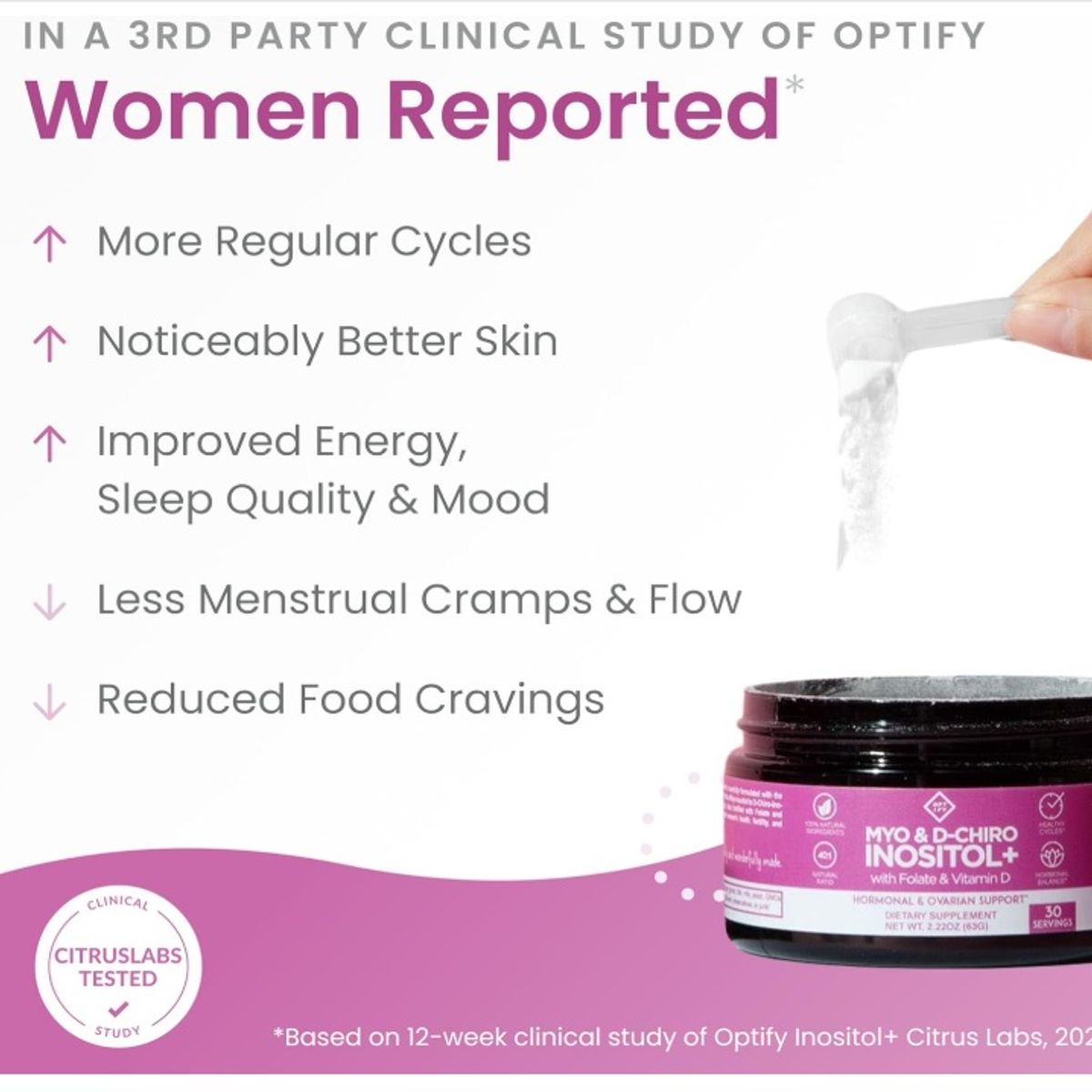 GENERICO - Myo & D-chiro Inositol + Folato y Vit D – Polvo 62 g - Optify