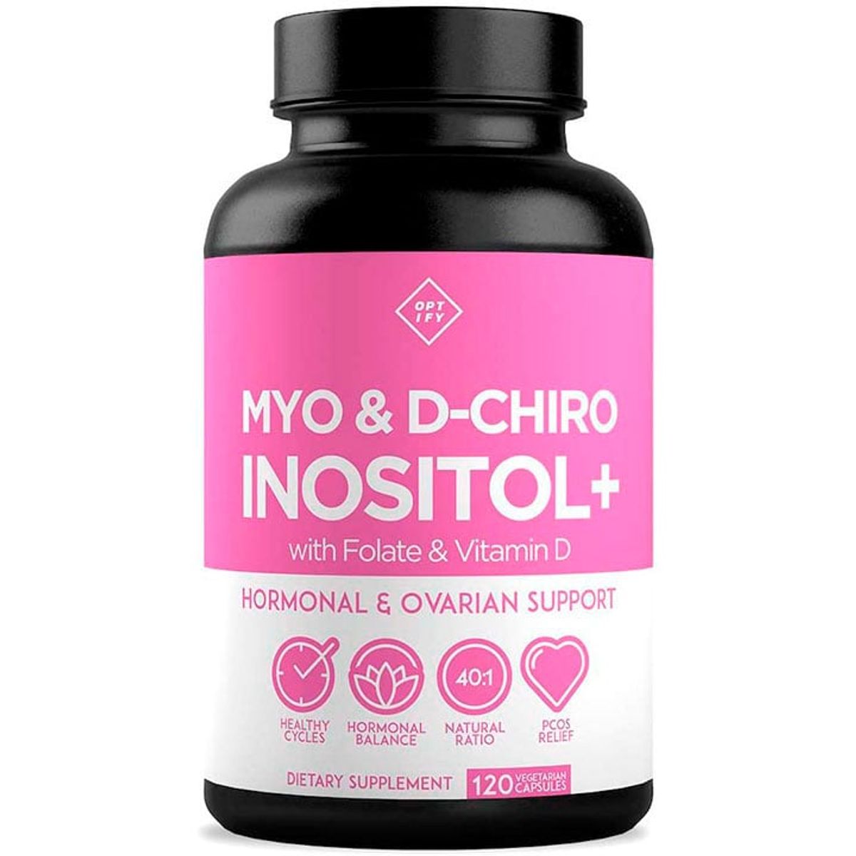 GENERICO - Myo & D-chiro Inositol + Folato y Vit D 120 Capsulas - Optify