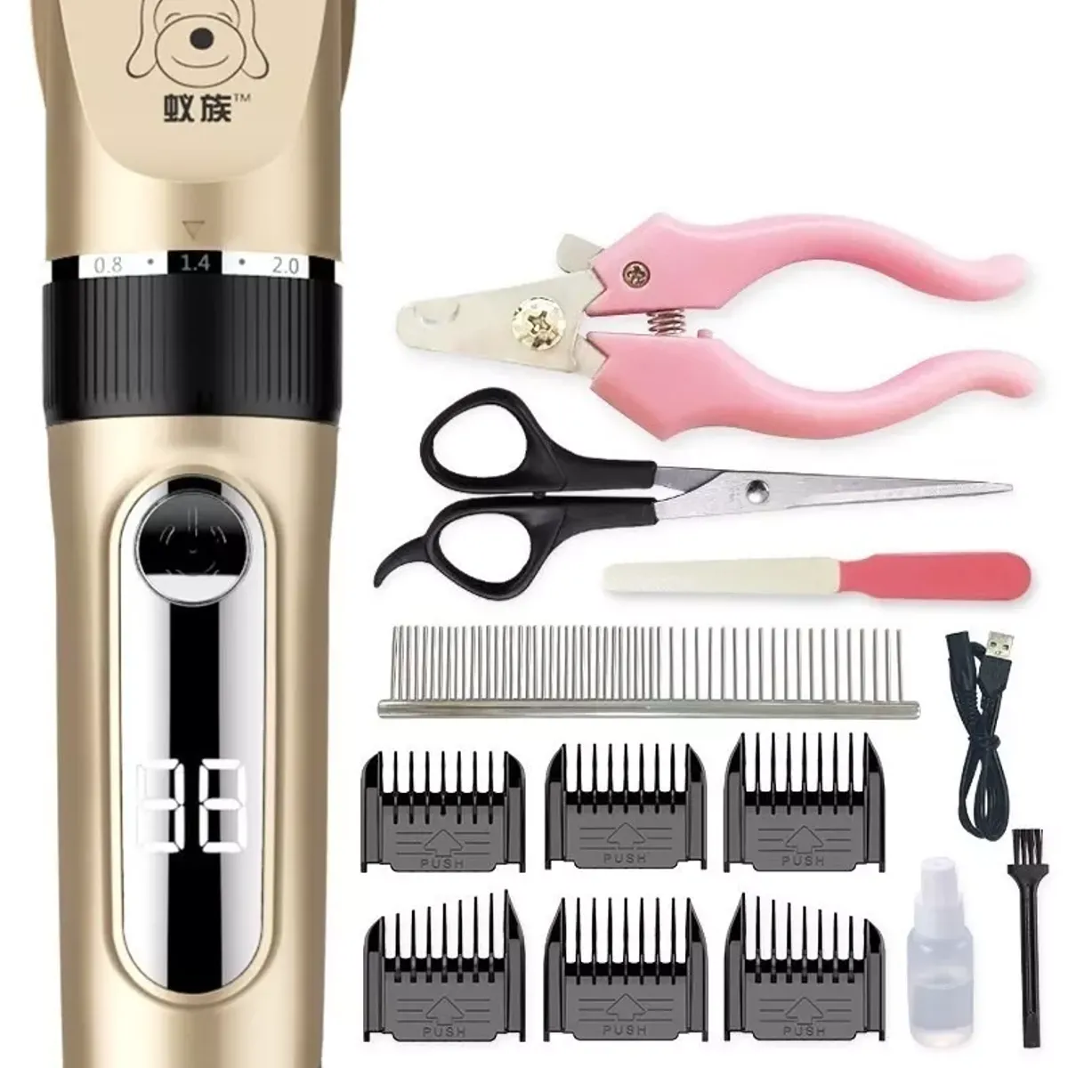 GENERICO - CORTADOR DE PELO LED PARA MASCOTA INCLUYE ACCESORIOS