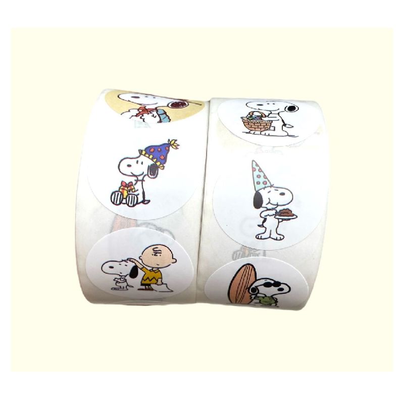 GENERICO - 100 stickers en rollo perritos 9