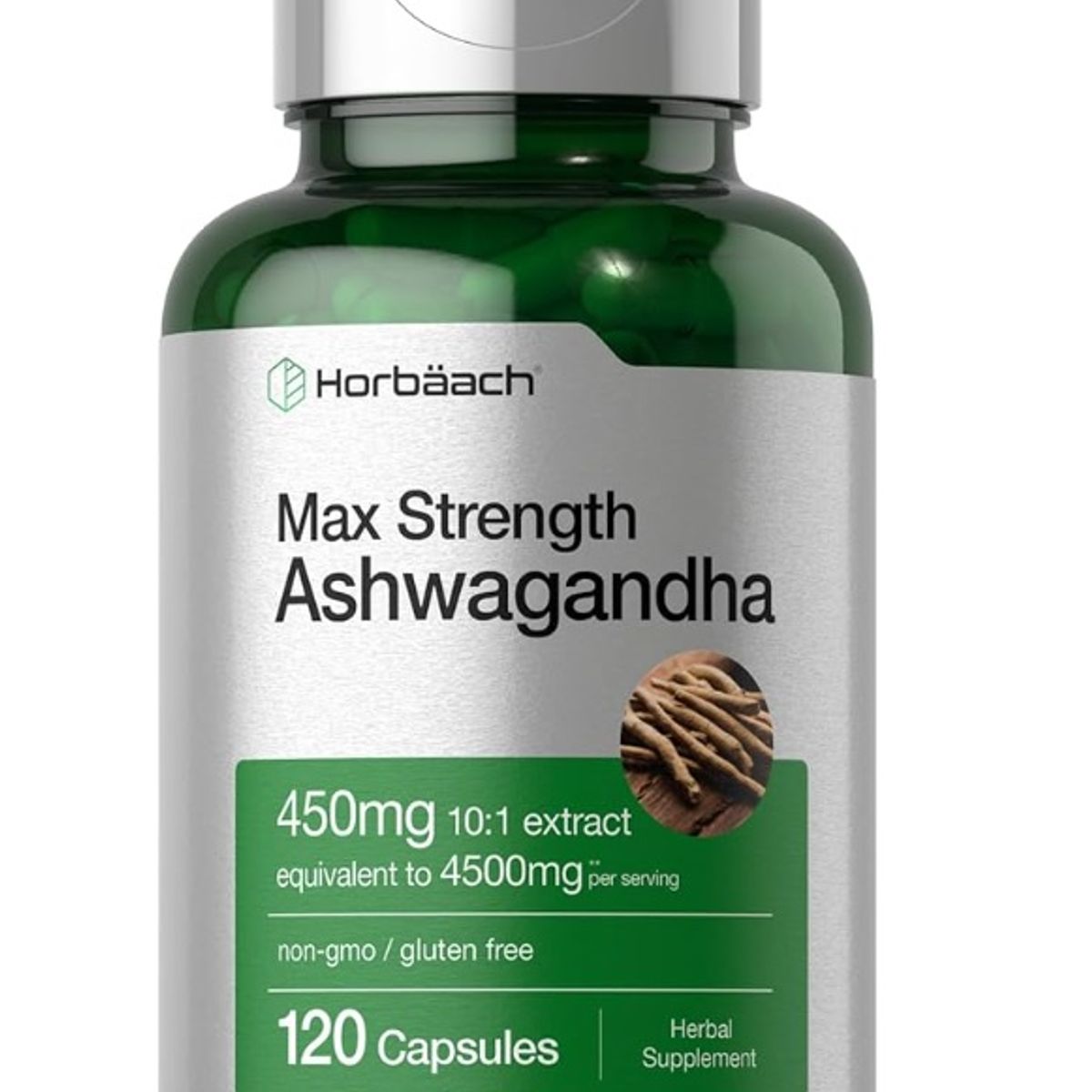 GENERICO - Ashwagandha 450 mg 10:1 Extract 120 Capsulas - Horbaach