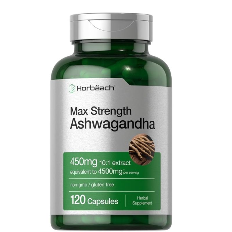 GENERICO - Ashwagandha 450 mg 10:1 Extract 120 Capsulas - Horbaach