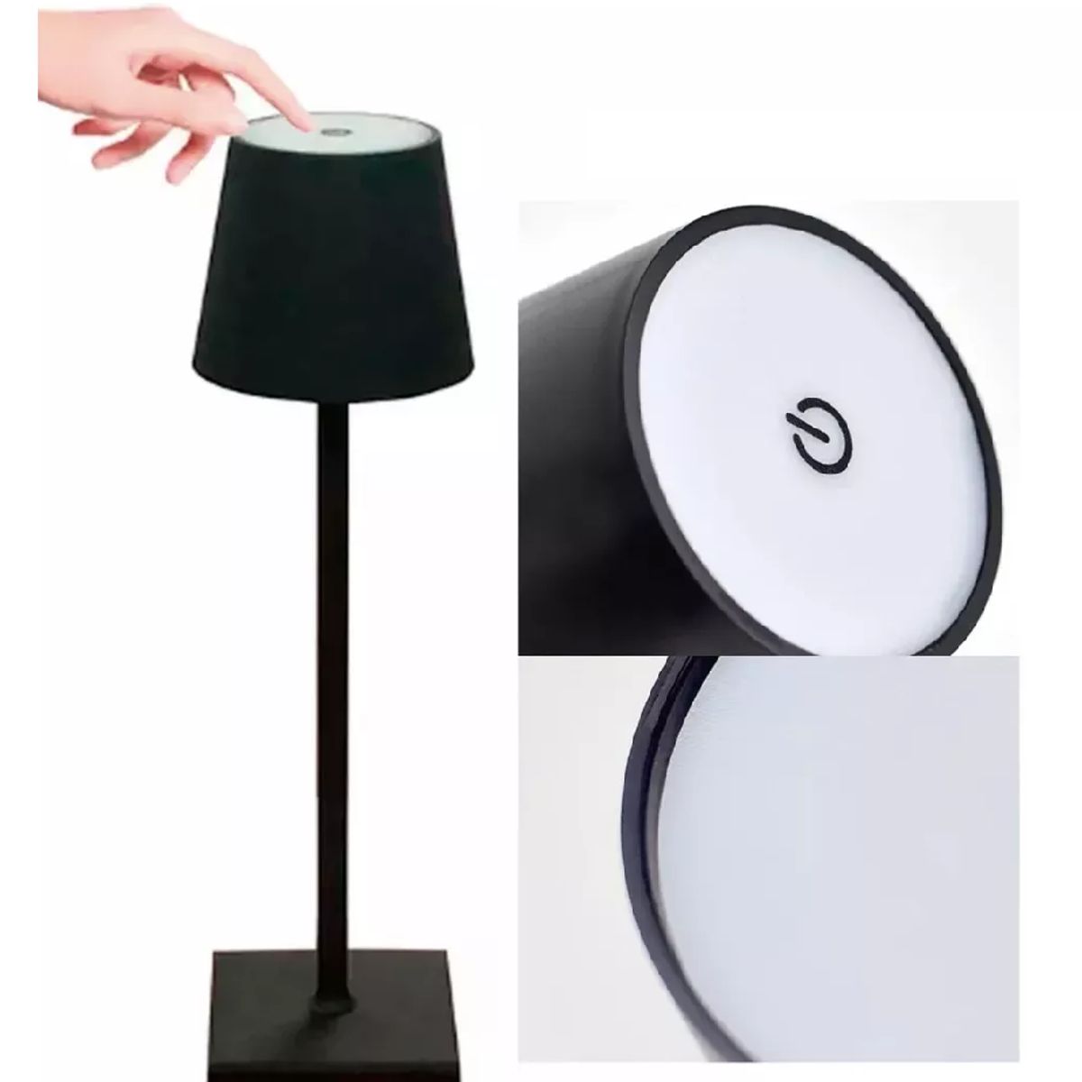 GENERICO - Lampara de mesa táctil con carga USB