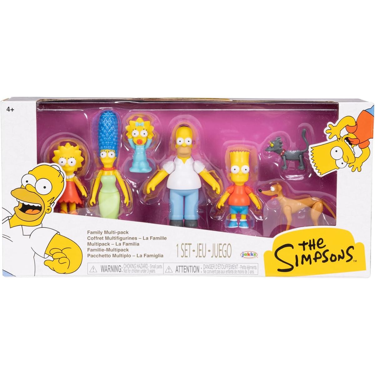 JAKKS PACIFIC - Los Simpson Figuras d Acción - Homero Marge Bart Lisa Maggie