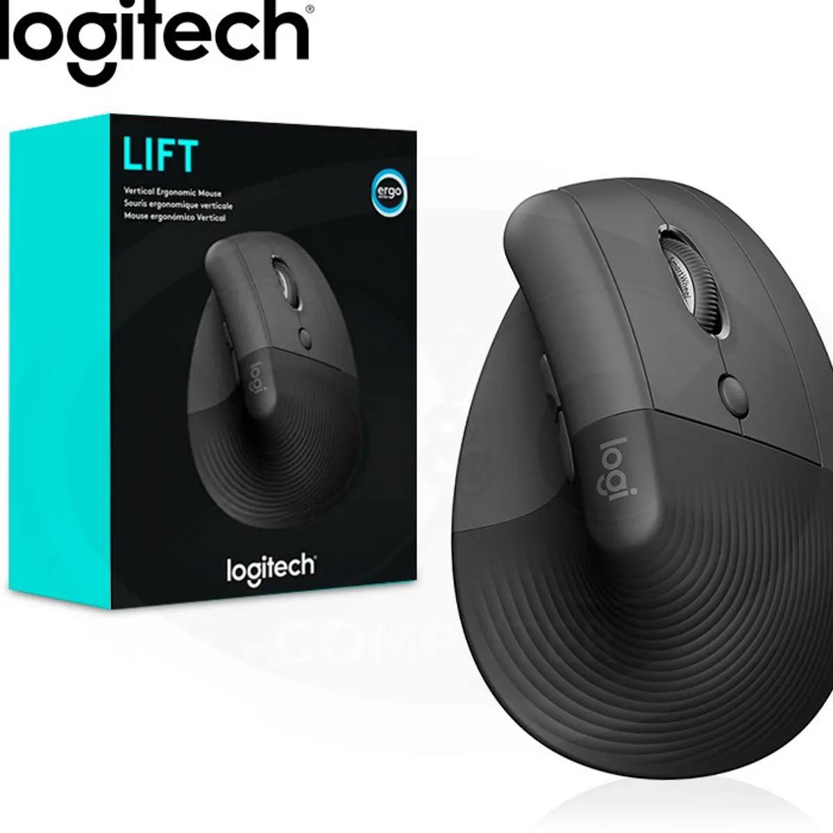LOGITECH - Mouse Logitech Vertical MX Lift Bluetooth Ergonómico - grafito negro