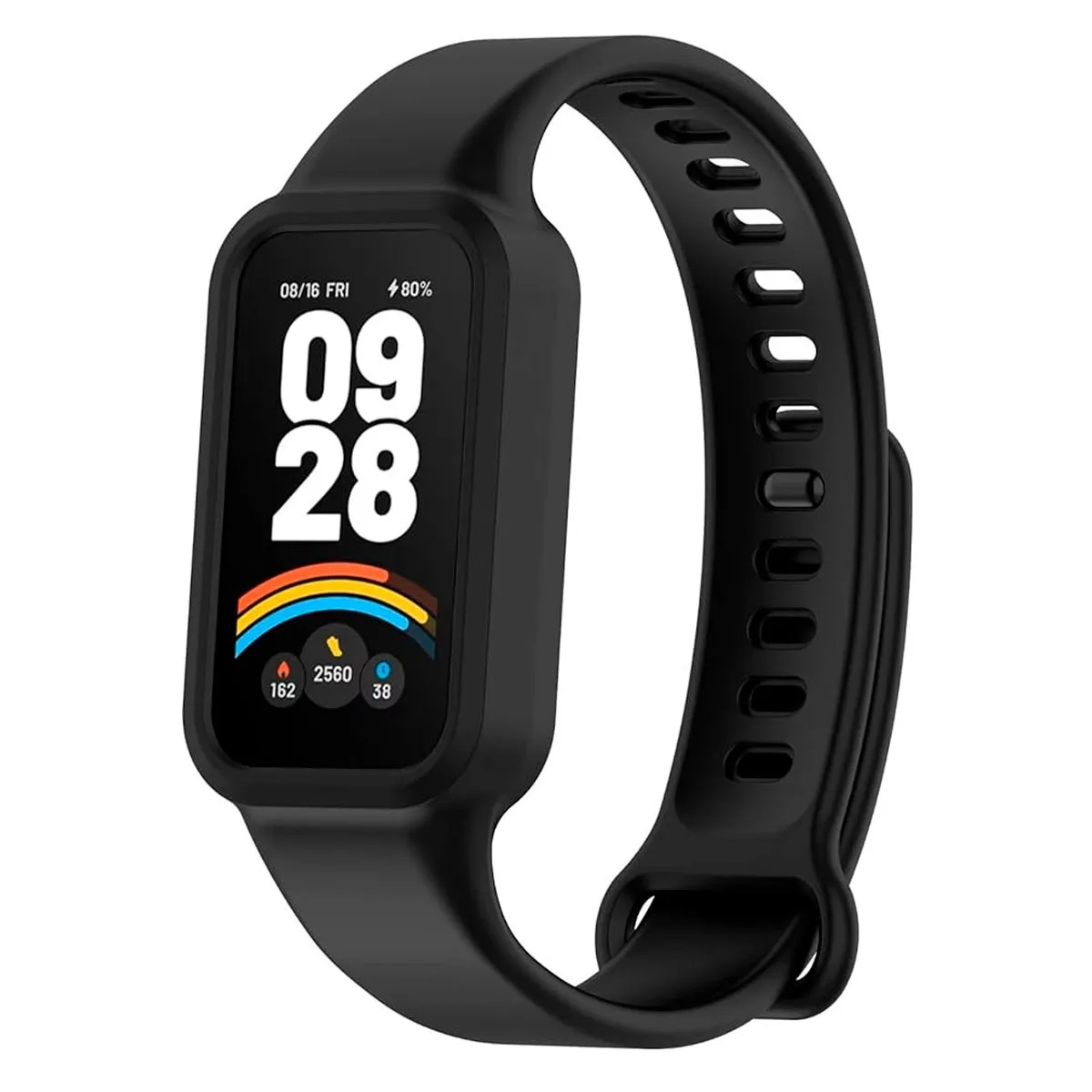 GENERICO - Correa de silicona para Xiaomi SmartBand 9 Active Negro
