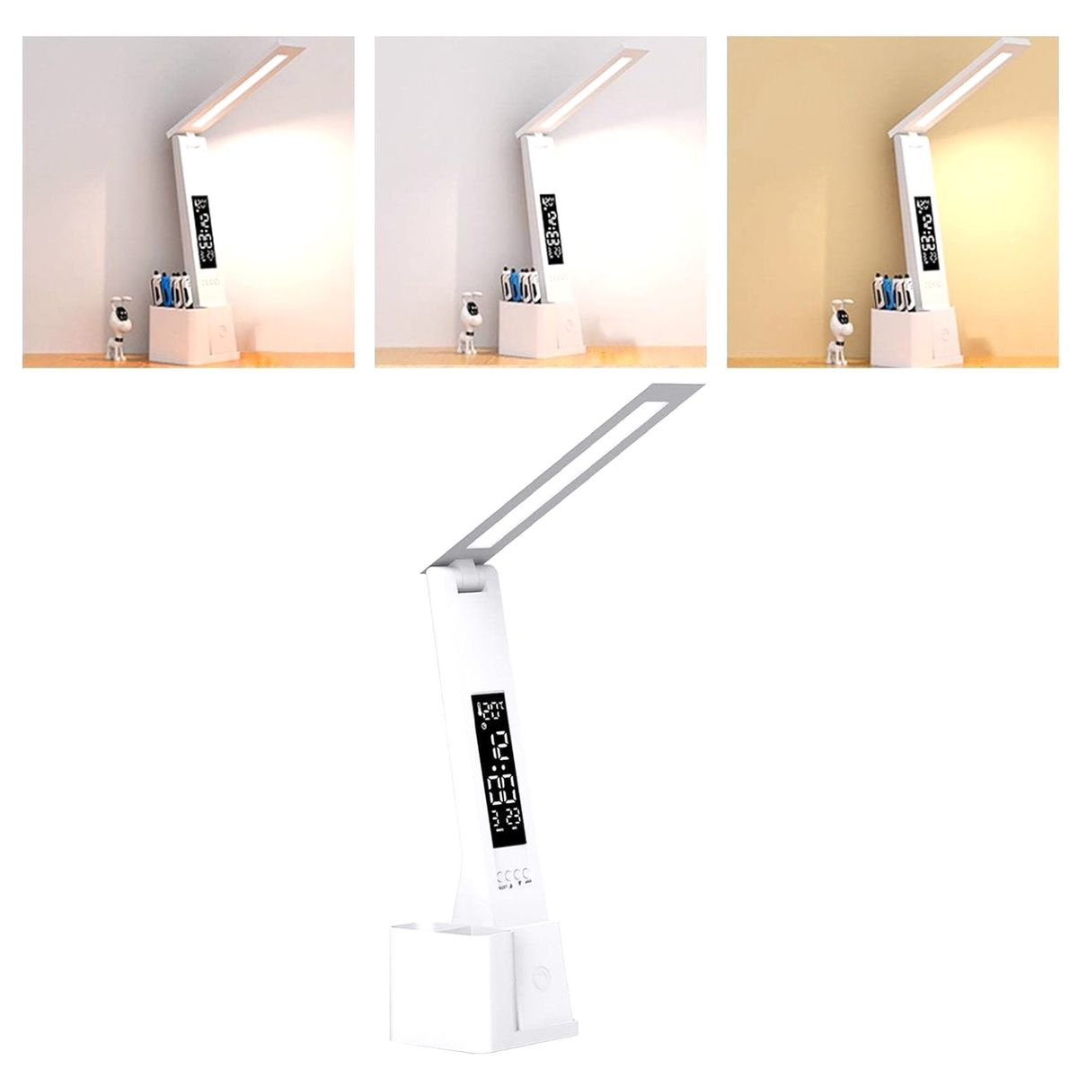 GENERICO - Lámpara de mesa táctil con luz LED recargable con cable USB