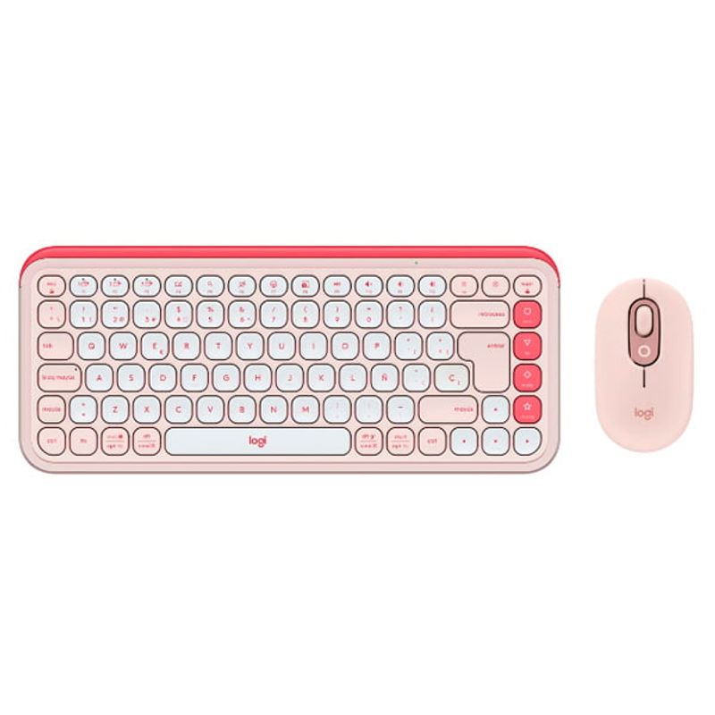 LOGITECH - Teclado Bluetooth + Mouse Logitech Pop Icon Rosa
