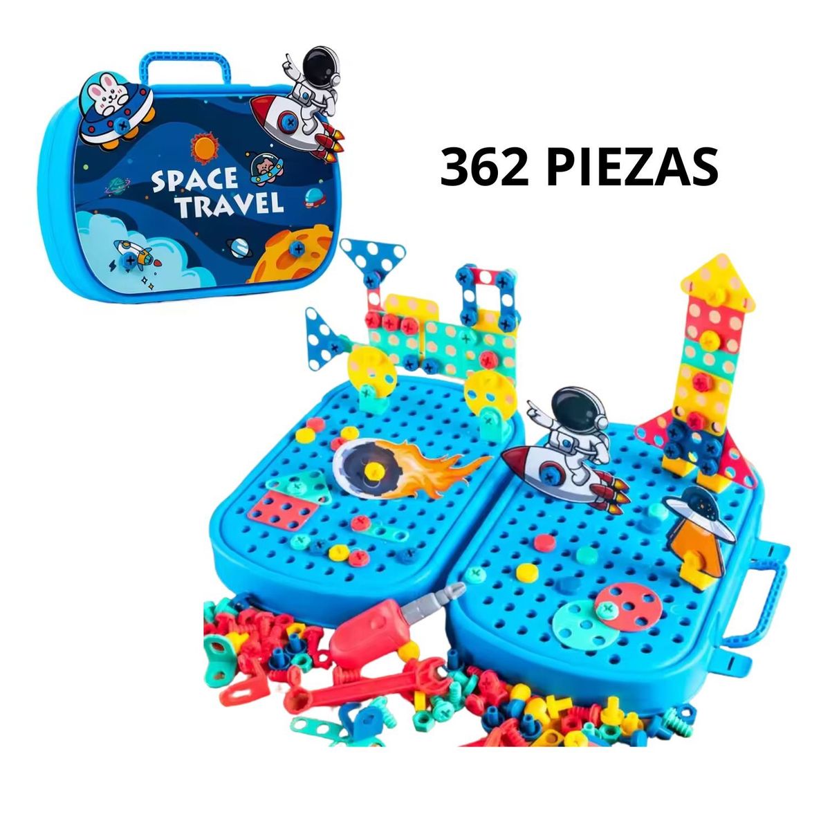 GENERICO - Set Didáctico de Contruccion Infantil Mosaico 3D 362 Piezas Astronauta