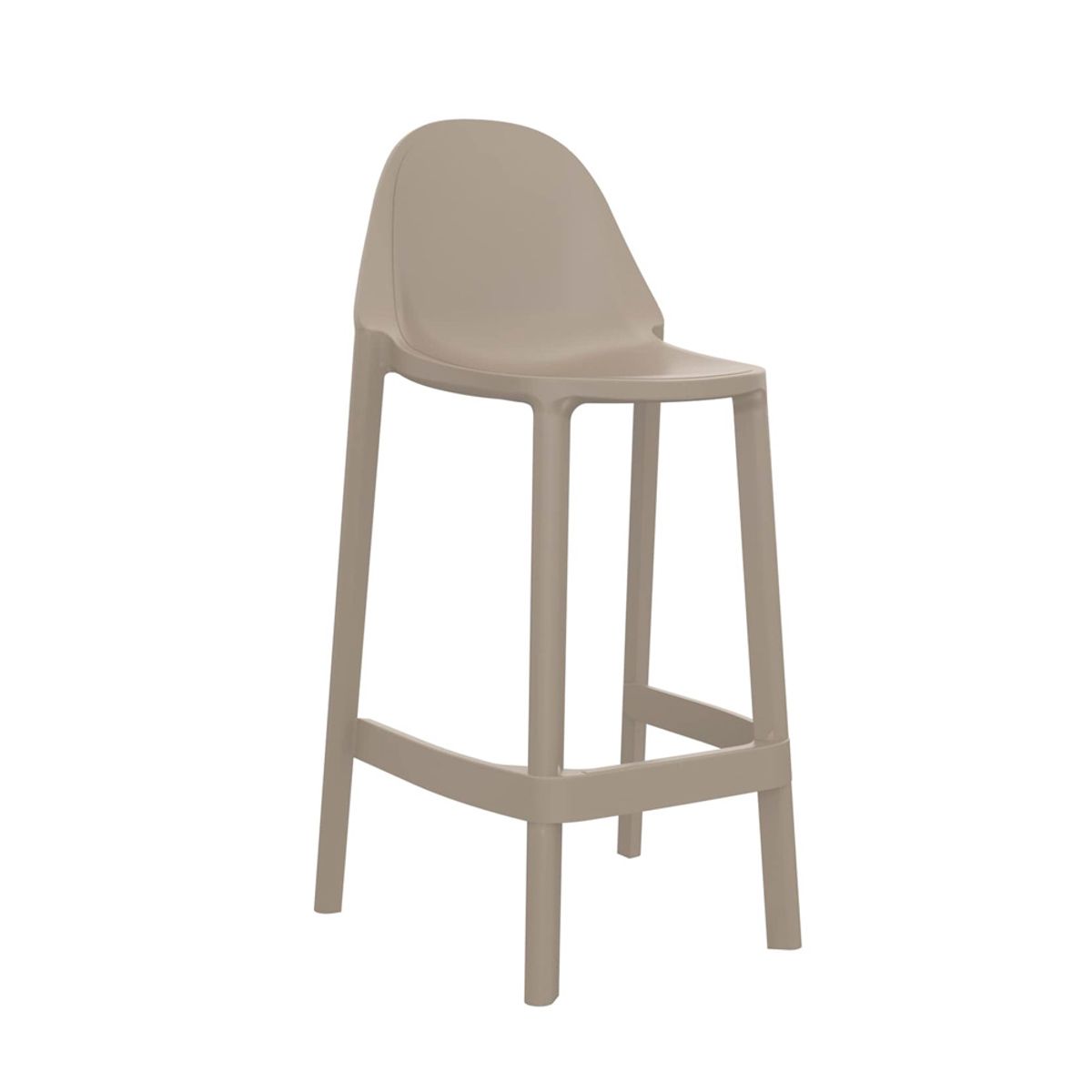 OFIDEAS - Silla Para Bar Fija Piu 65 cm Gris Ofideas