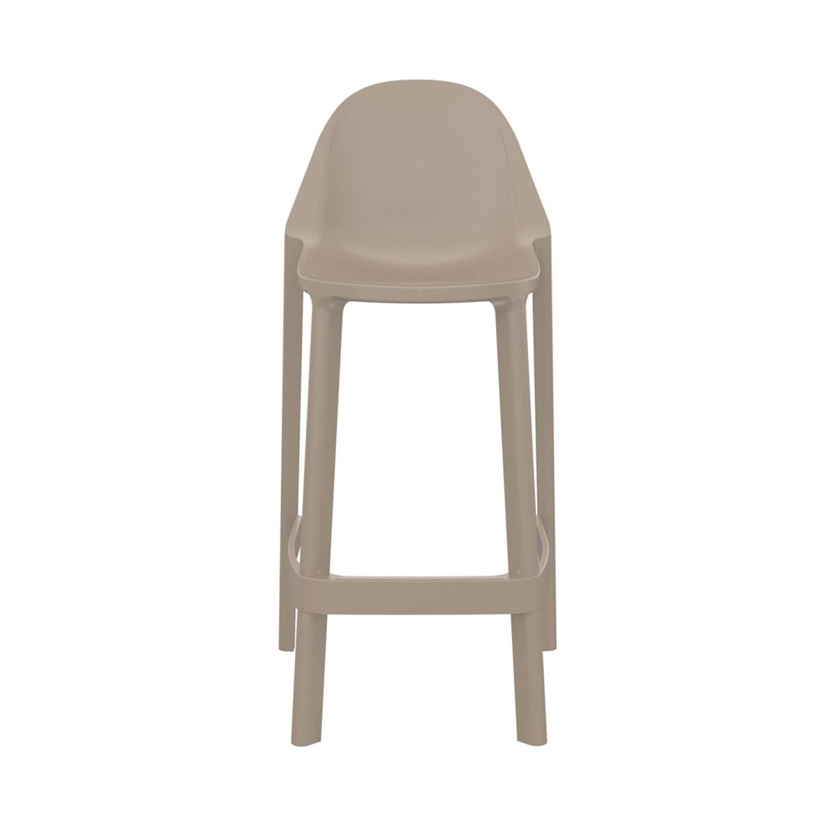 OFIDEAS - Silla Para Bar Fija Piu 65 cm Gris Ofideas