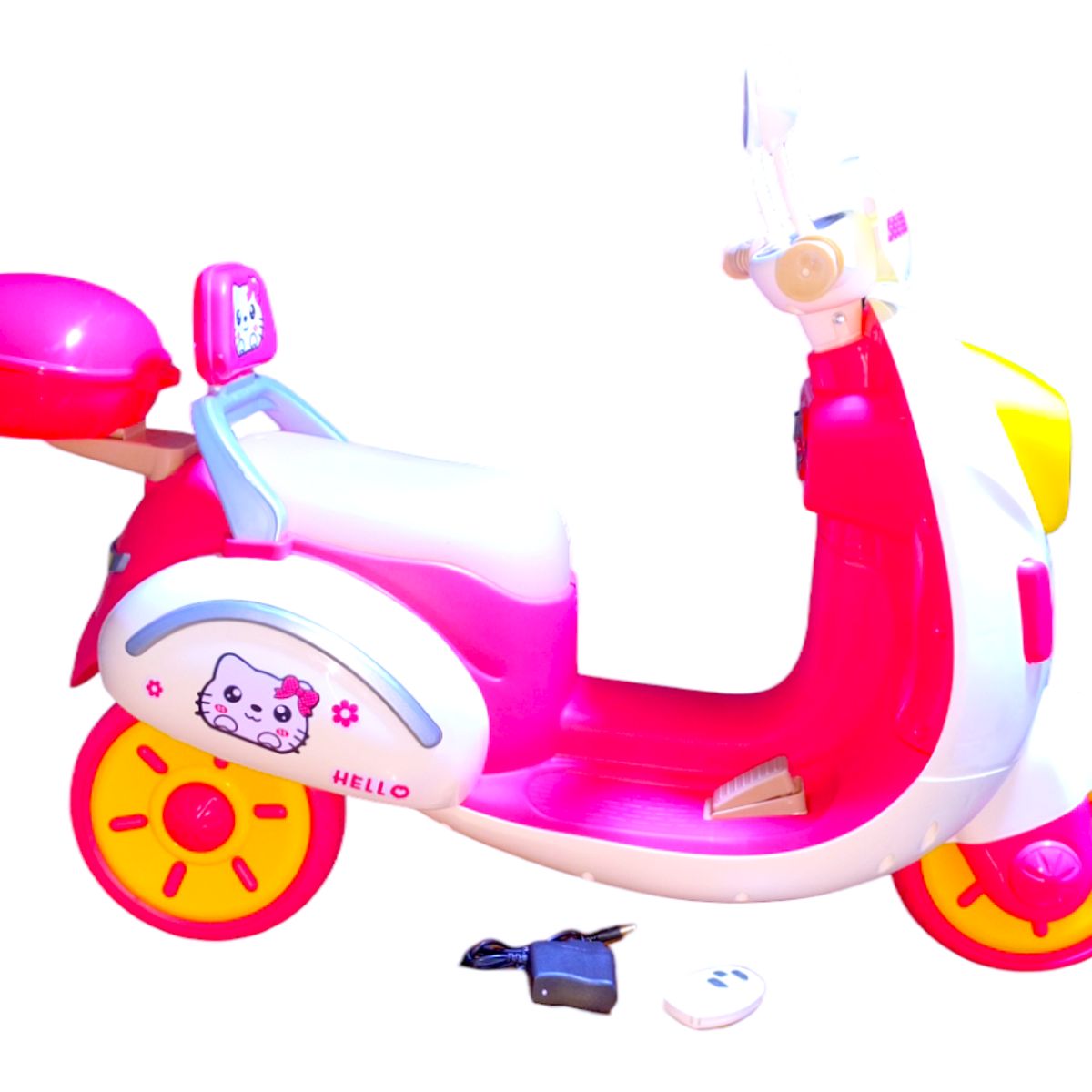 GENERICO - Moto eléctrica rosada diseño retro para niñas