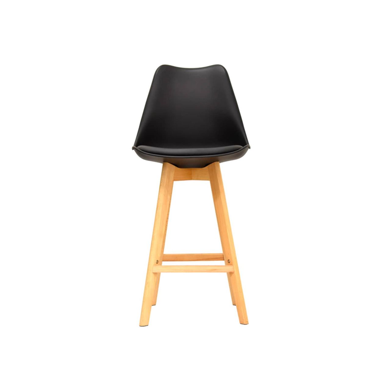 OFIDEAS - Silla Para Bar Fija Ema Color Negro Ofideas