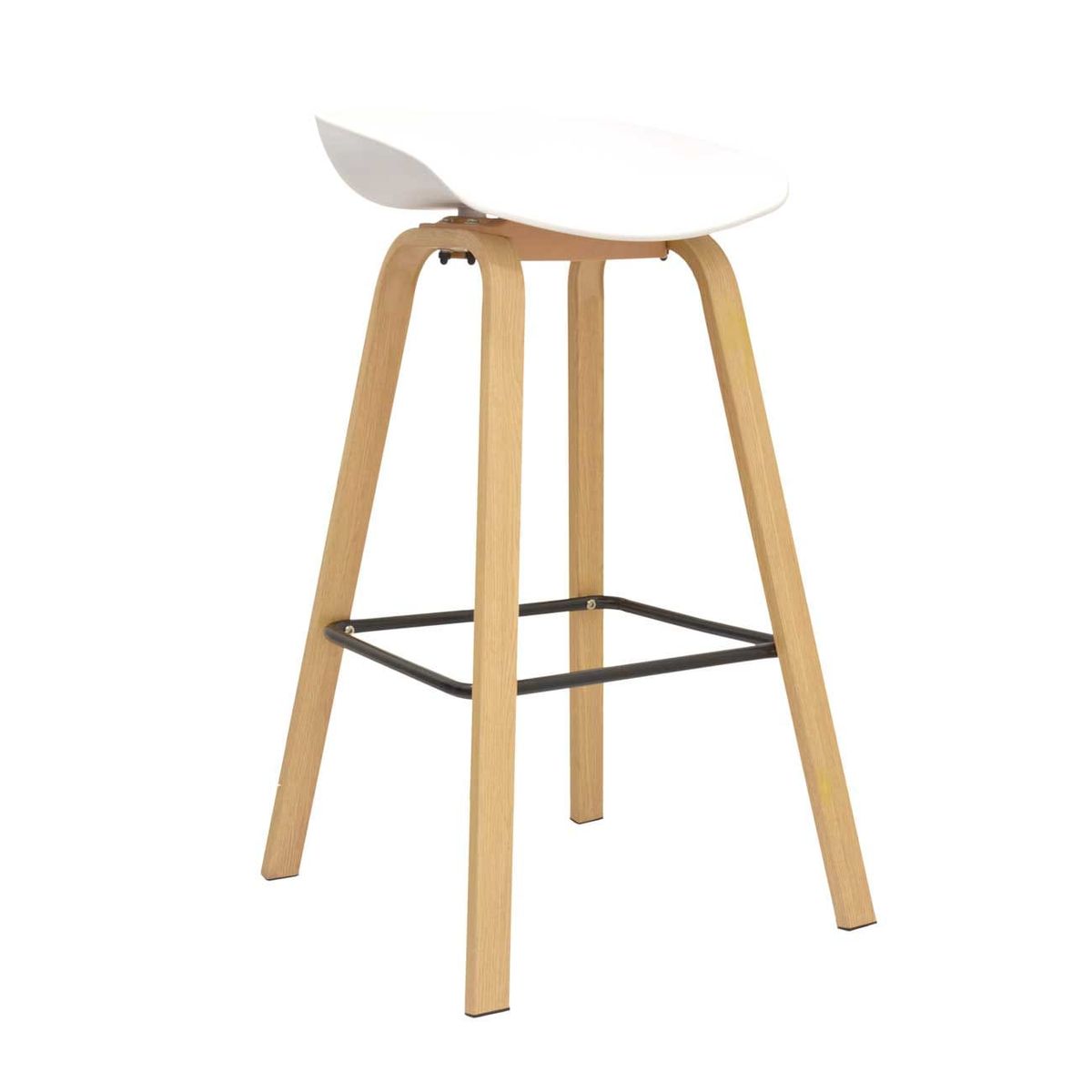 OFIDEAS - Silla Para Bar Fija Misuri Color Blanco Ofideas