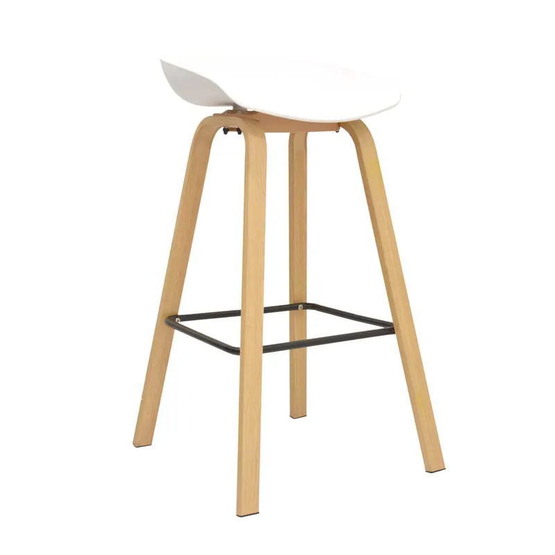 OFIDEAS - Silla Para Bar Fija Misuri Color Blanco Ofideas