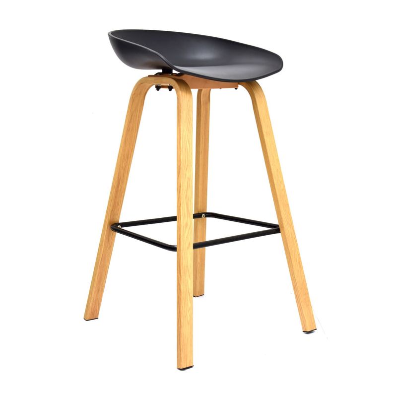OFIDEAS - Silla Para Bar Fija Misuri Color Negro Ofideas