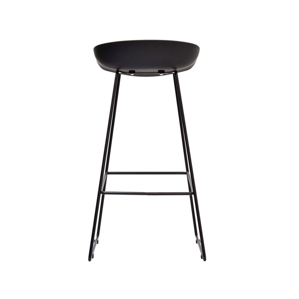 OFIDEAS - Silla Para Bar Fija Trineo Misuri Reposapies Negro Ofideas