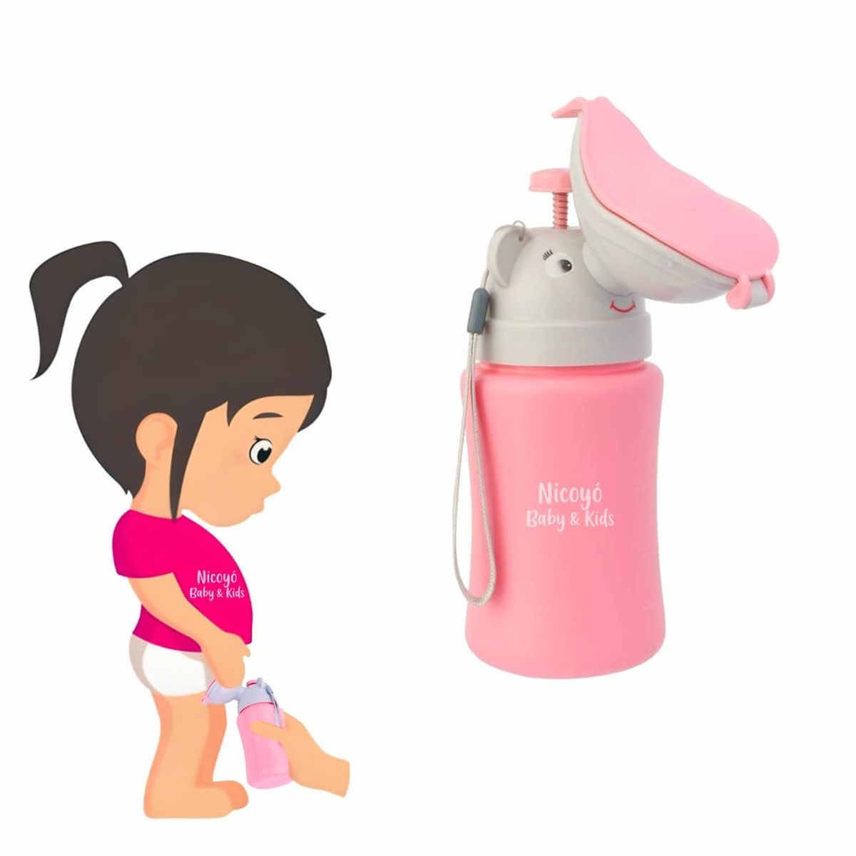 GENERICO - Urinario Portátil  para NIÑAS - Antiderrame