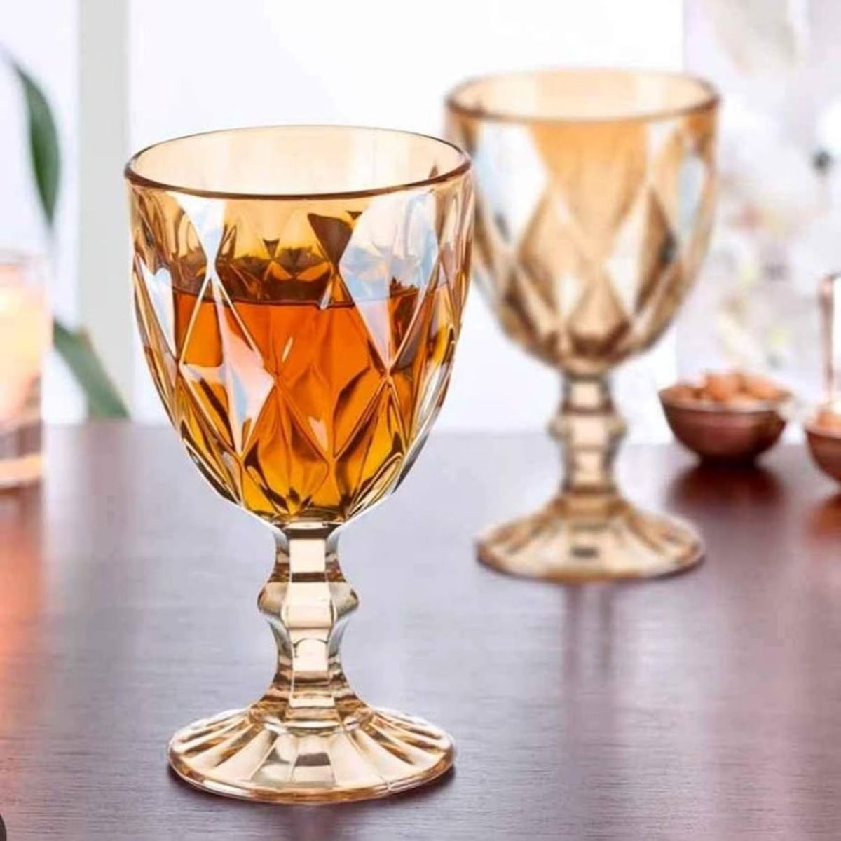 GENERICO - Copas Labradas De Calidad 6 pzas DORADAS