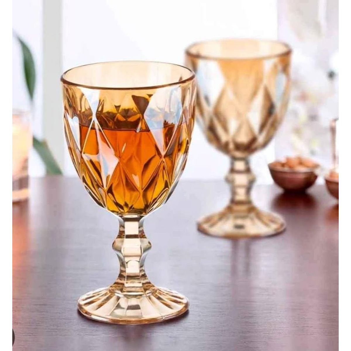 GENERICO - Copas Labradas De Calidad 6 pzas DORADAS