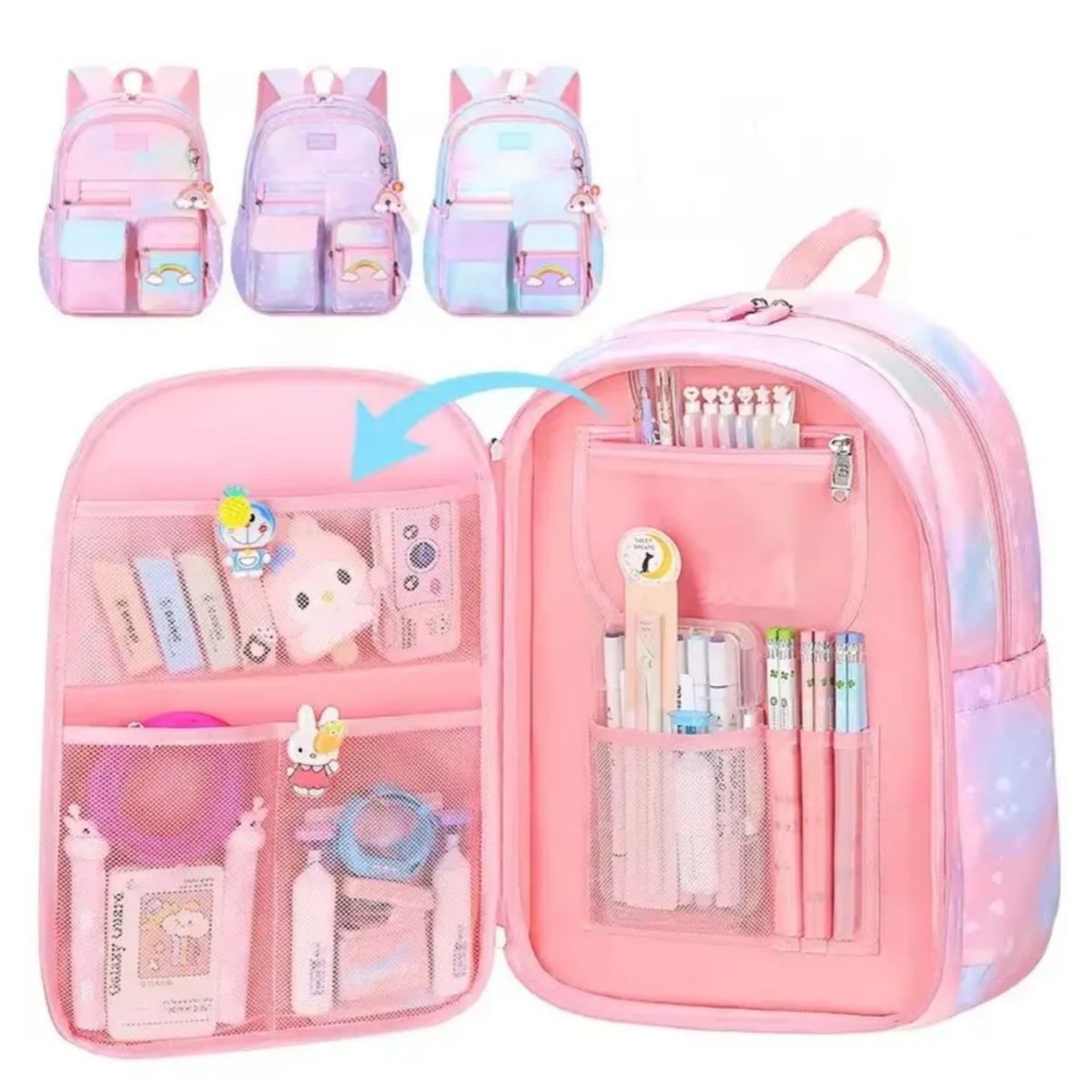 GENERICO - Mochila juvenil Kawai personalizada con organizadores cl