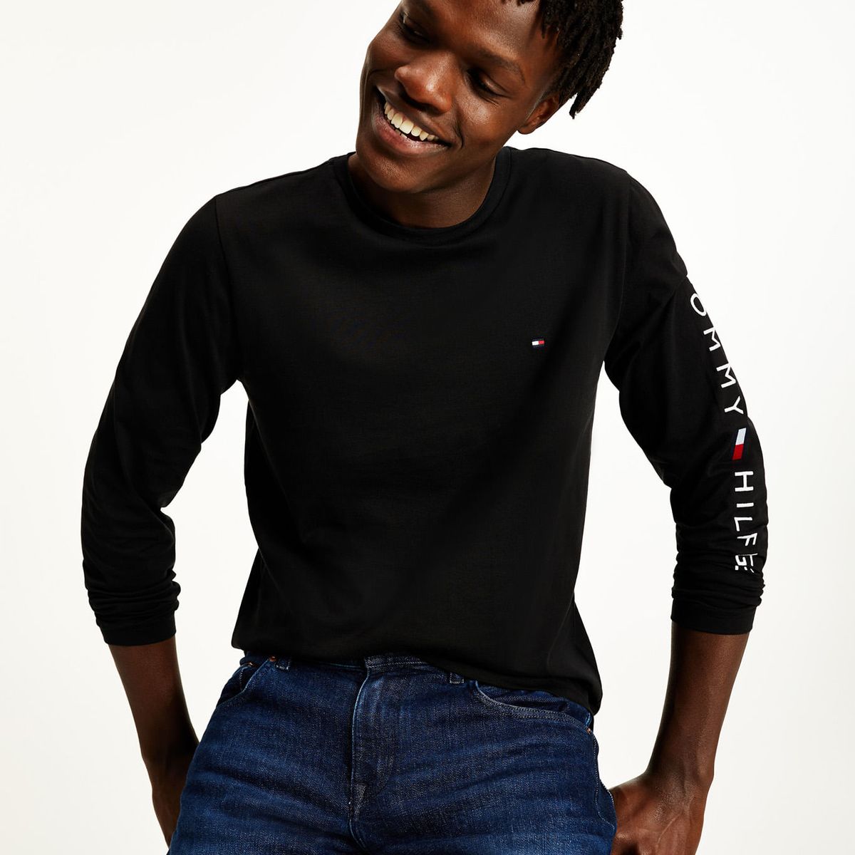 TOMMY HILFIGER - CAMISETA TOMMY LOGO LONG SLEEVE TEE