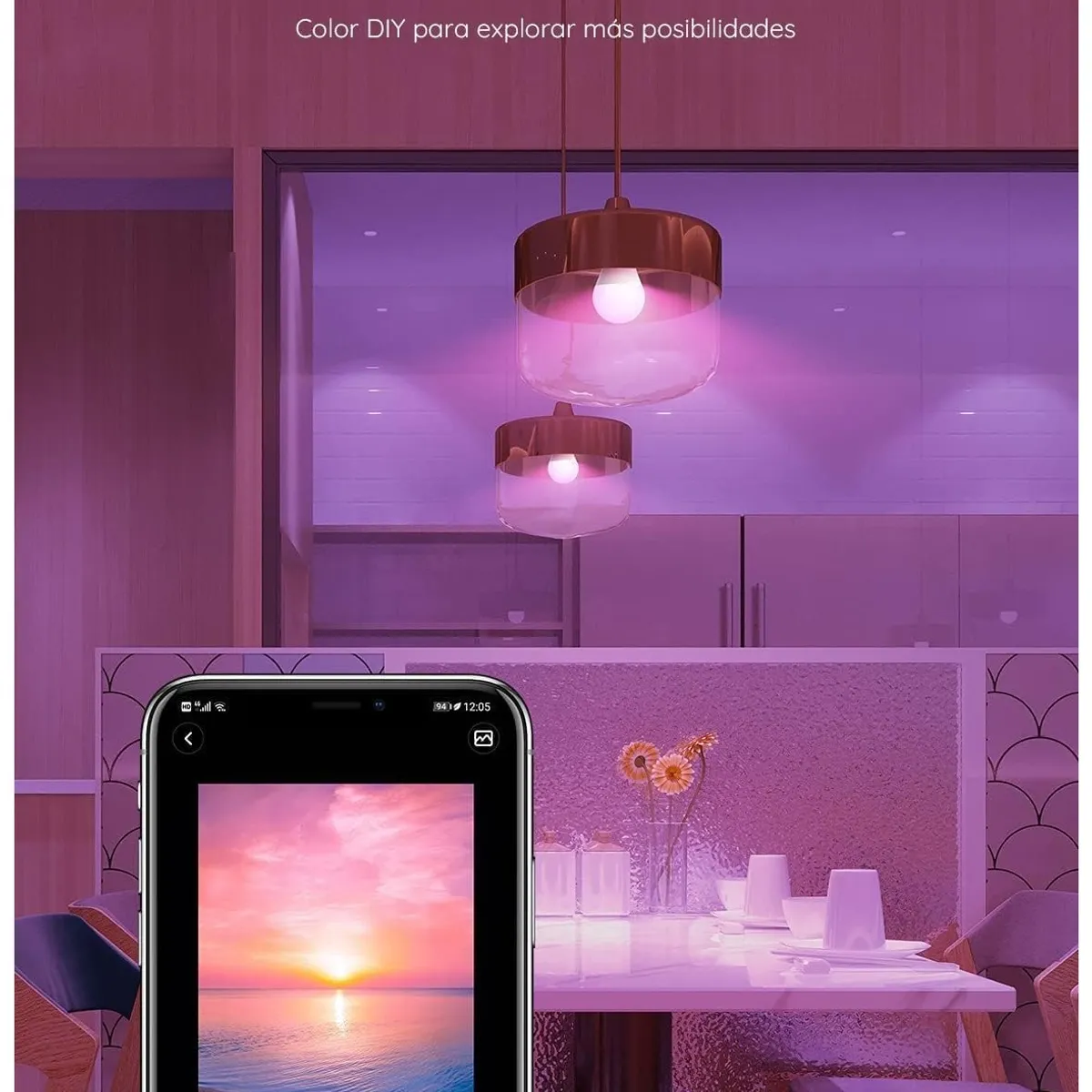 GOVEE - Foco Inteligente Govee Rgbww 800 Lúmenes Alexa Y Google