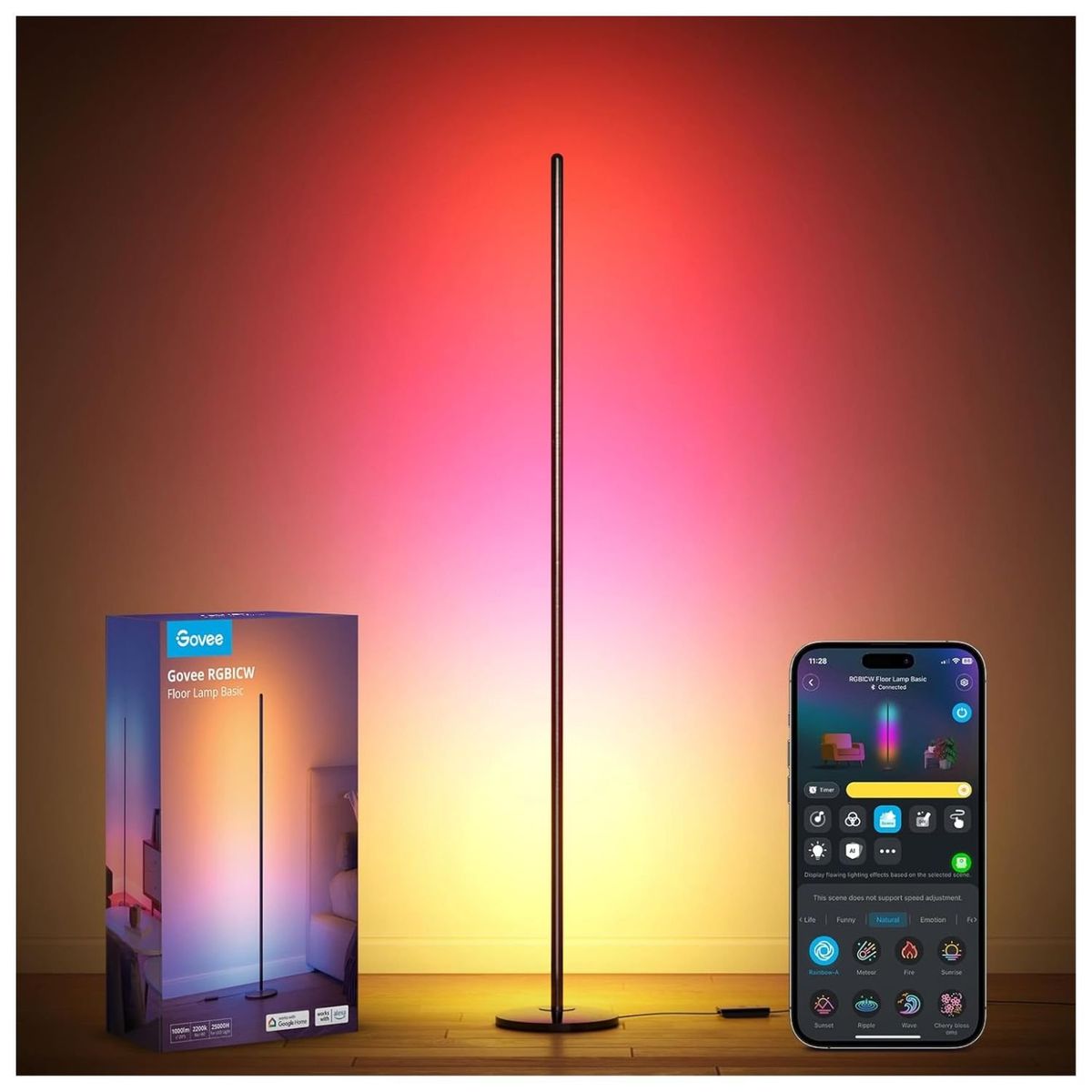 GOVEE - Lampara De Pie Led Inteligente Govee Rgbic Wifi Alexa Google