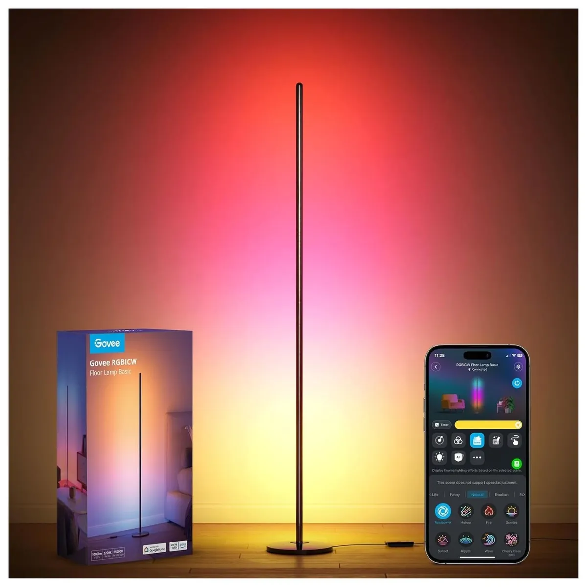 GOVEE - Lampara De Pie Led Inteligente Govee Rgbic Wifi Alexa Google