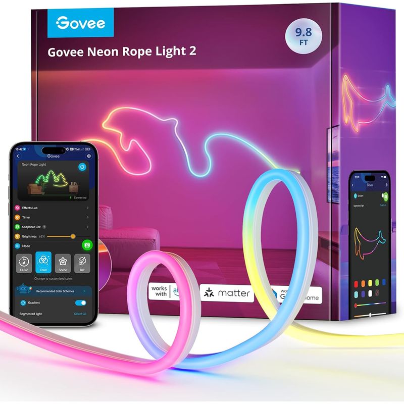 GOVEE - Tira De Luces Led Estilo Neon Govee Rope 2 De 3 Metros