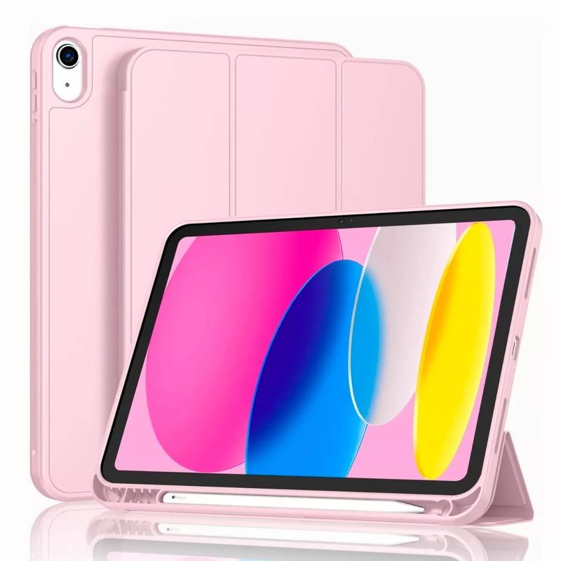 GENERICO - Case iPad Air 11 6ta generacion Smart cover funda - Rosa