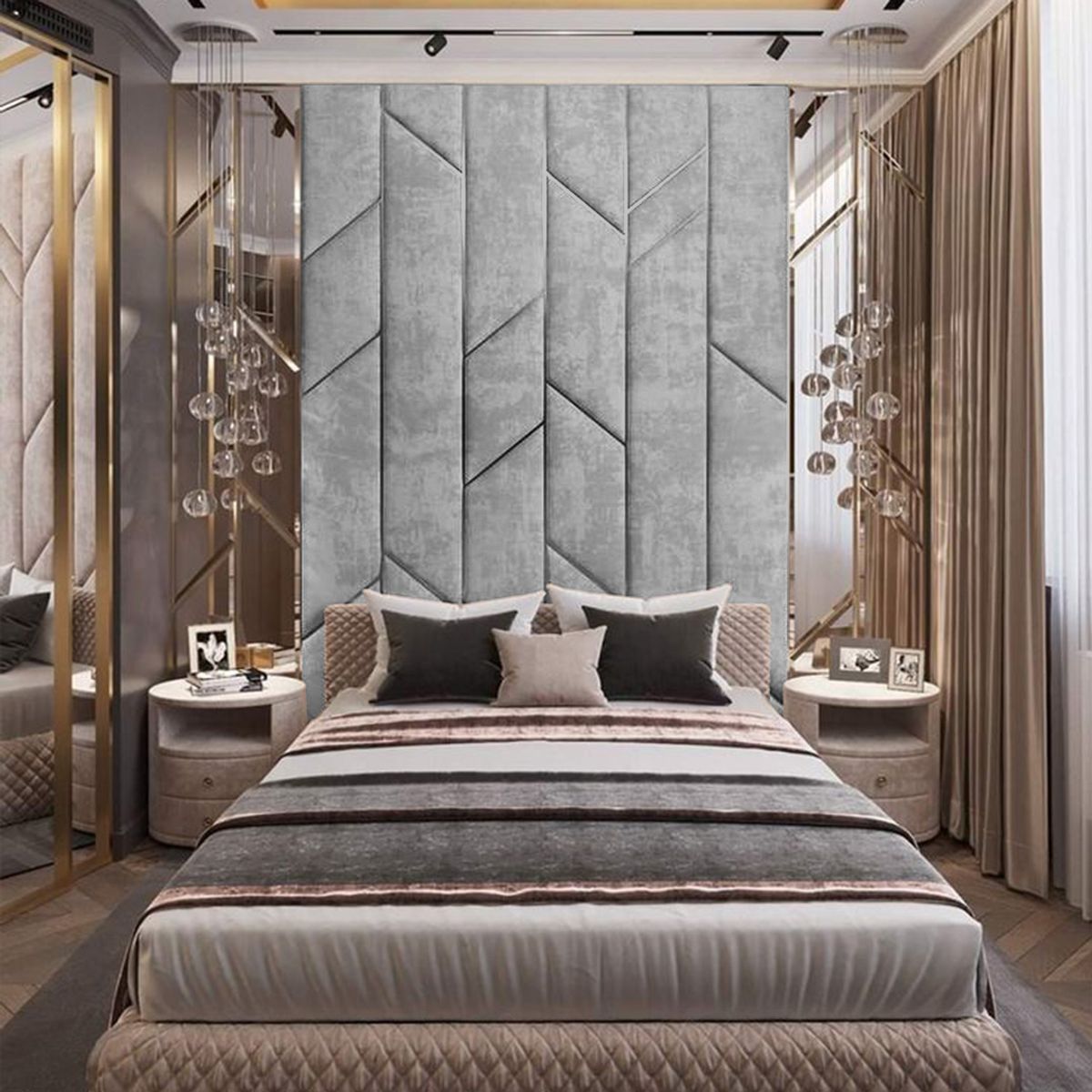 BARAKA HOME - Cabecera Farum 1 Plz - Gris Claro