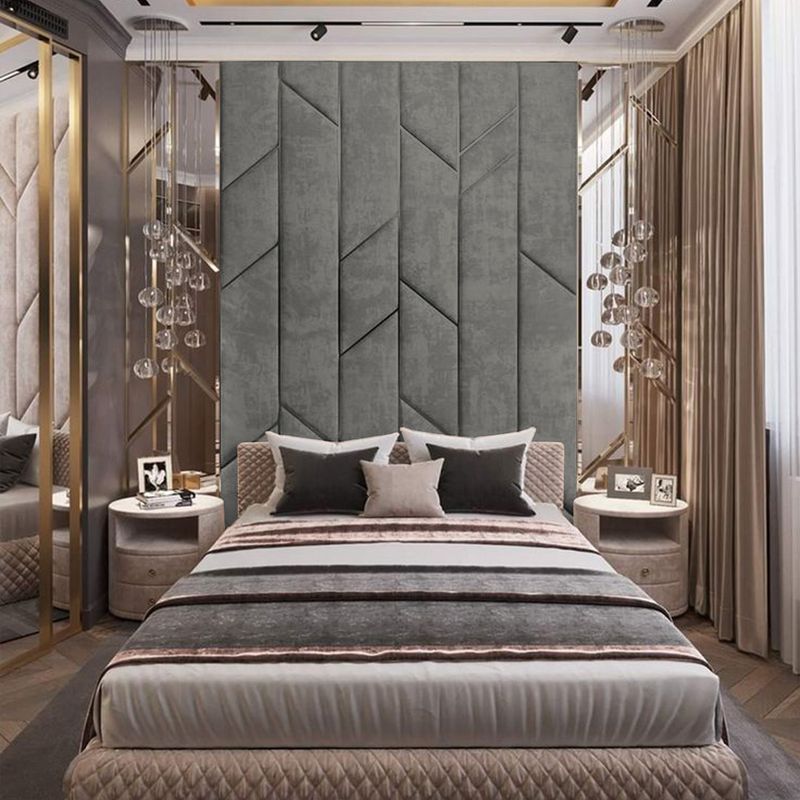 BARAKA HOME - Cabecera Farum 1 Plz - Gris Oscuro