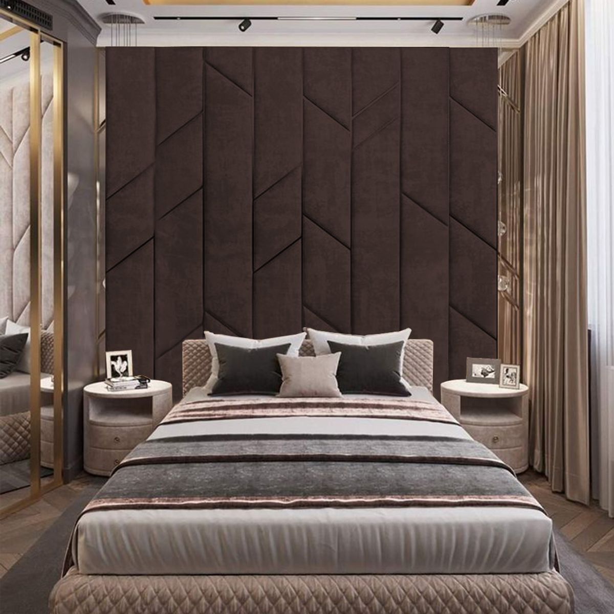 BARAKA HOME - Cabecera Farum 2 Plz - Chocolate