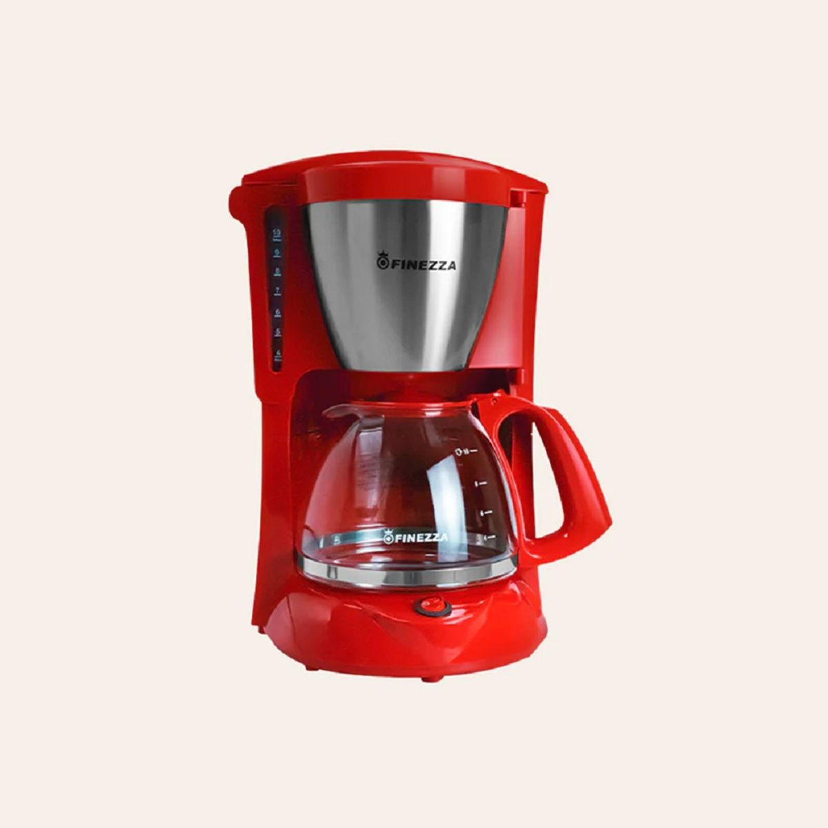 FINEZZA - Cafetera FINEZZA 10 TAZAS CK-670F-R ROJO