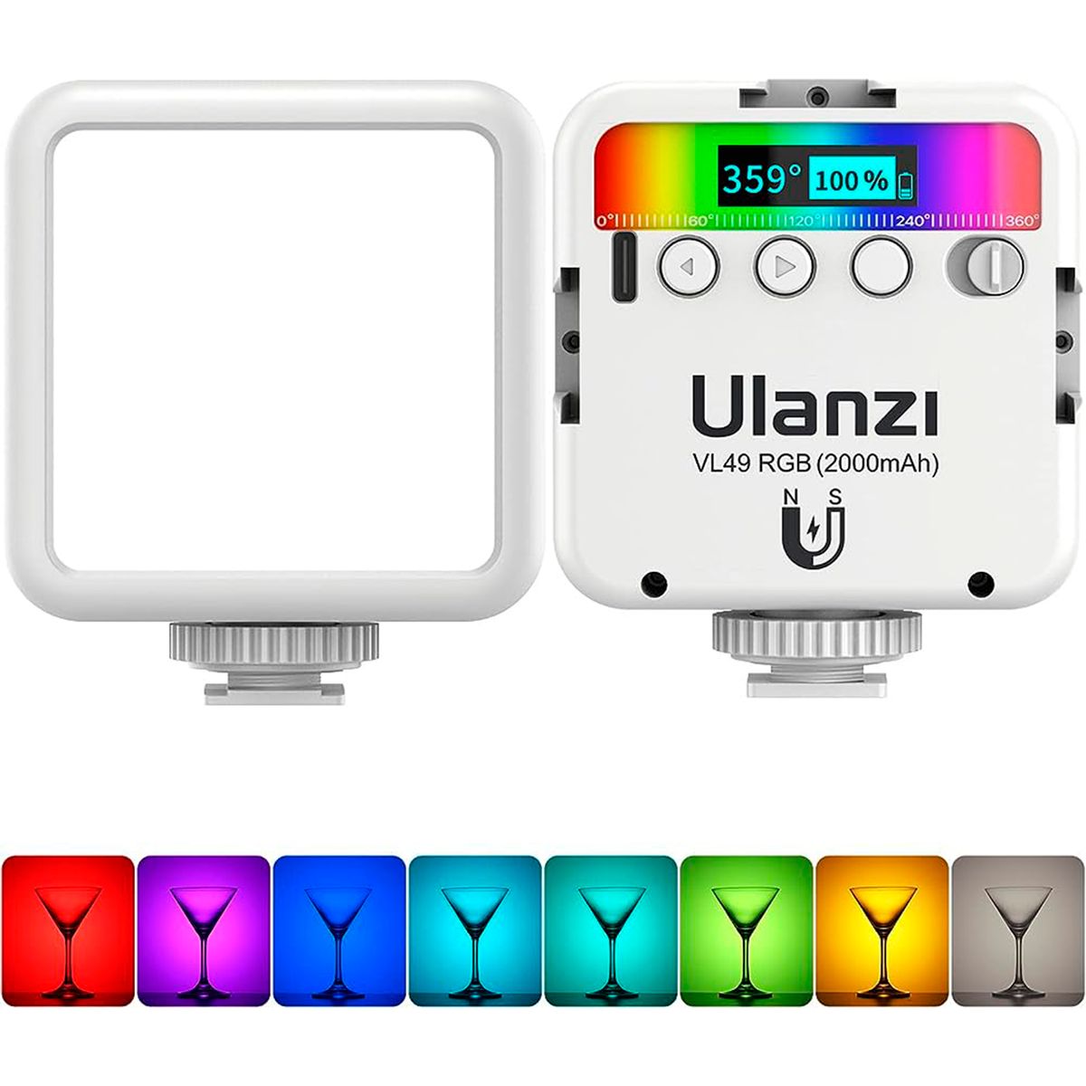 ULANZI - Ulanzi VL49 RGB Luz Led Recargable Portátil Para Video y Fotografía