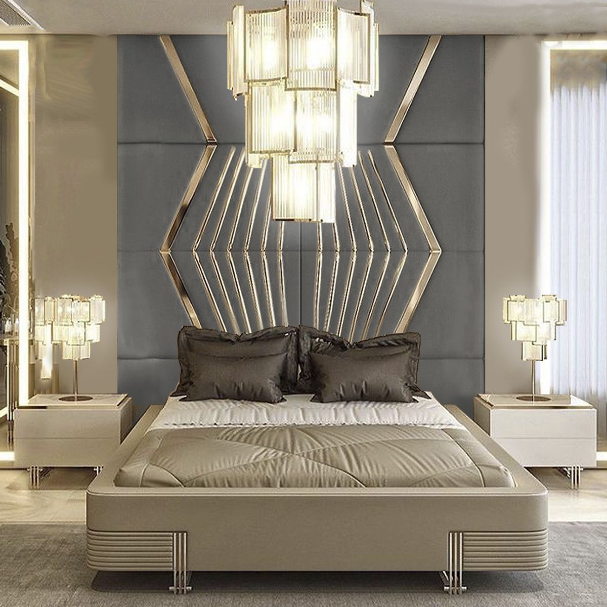 BARAKA HOME - Cabecera Viborg 1 Plz - Gris Oscuro