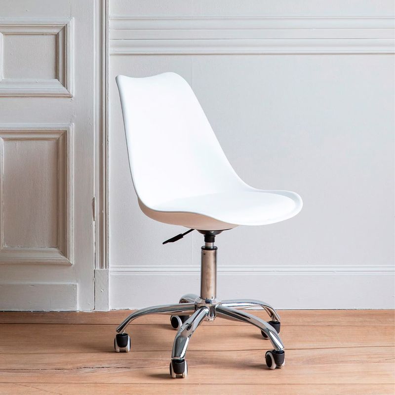 OFIDEAS - Silla De Comedor Diseño Ema Hb Giratorio Blanco Ofideas