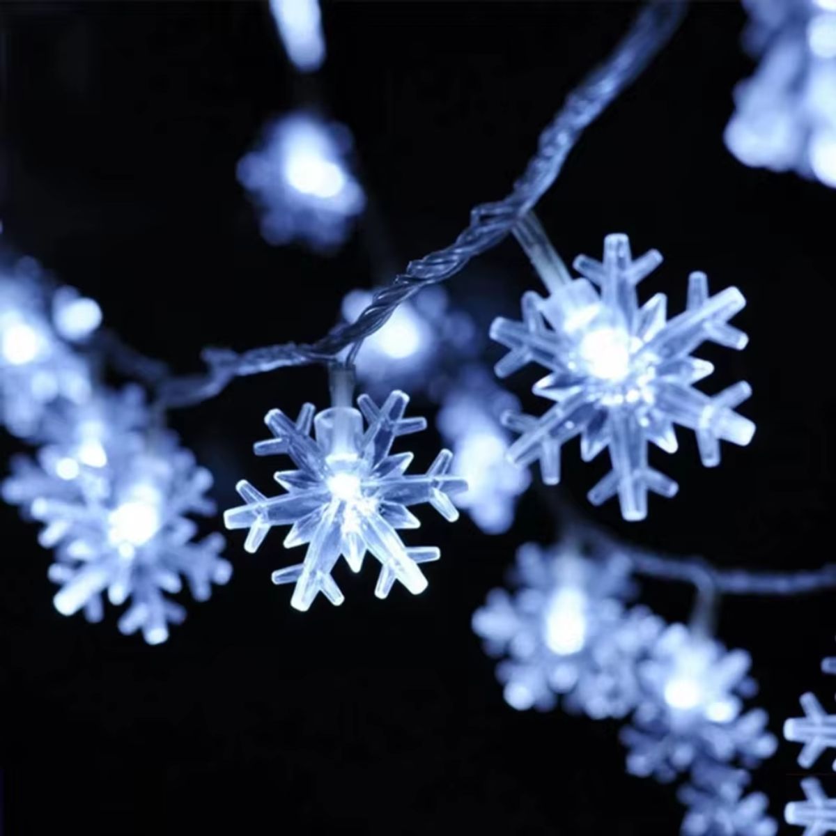 INSPIRA - Cadena de Luces LED Copo de Nieve Blanco para Decoración